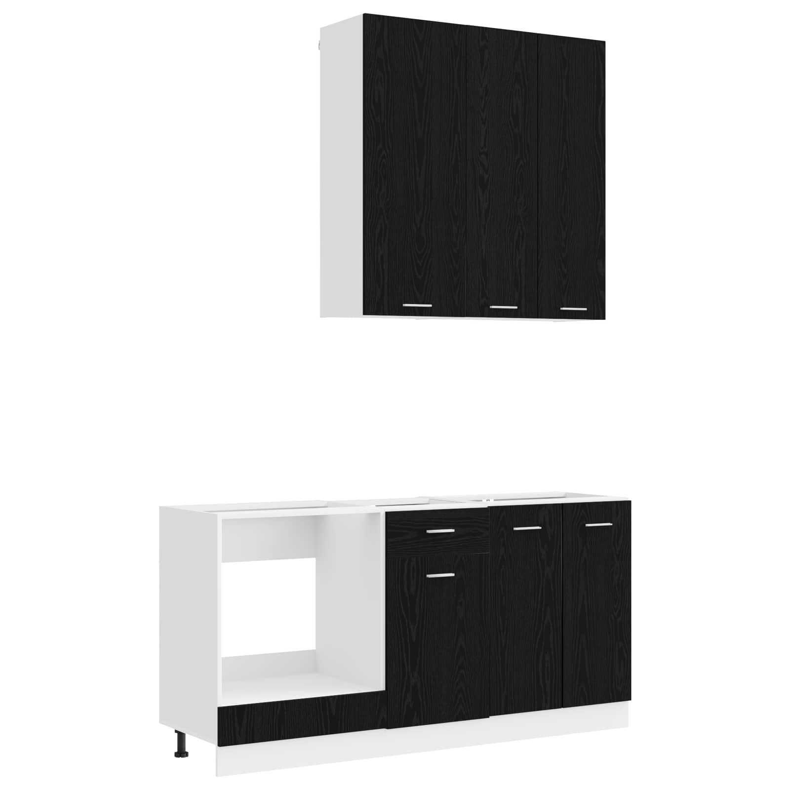 Kuhinjska jedinica LYON 5 pcs Crni hrast Konstruirano drvo