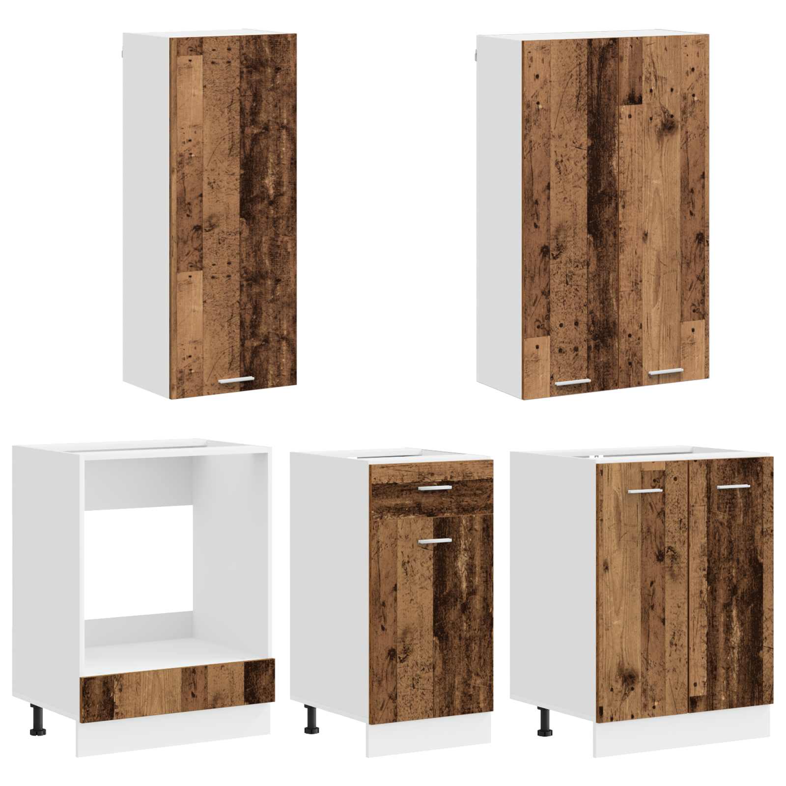 Kuhinjska jedinica LYON 5 pcs Staro drvo Konstruirano drvo