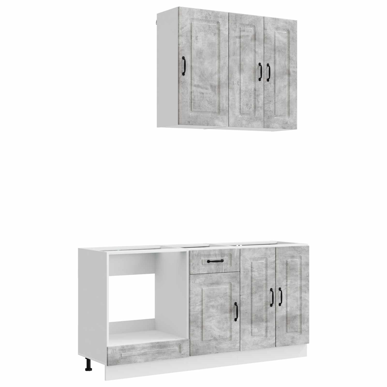 Kuhinjska jedinica KALMAR 5 pcs Betonska siva Konstruirano drvo