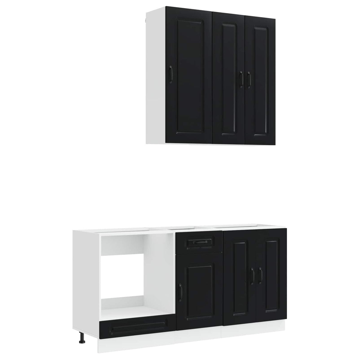 Kuhinjska jedinica KALMAR 5 pcs Crna Konstruirano drvo