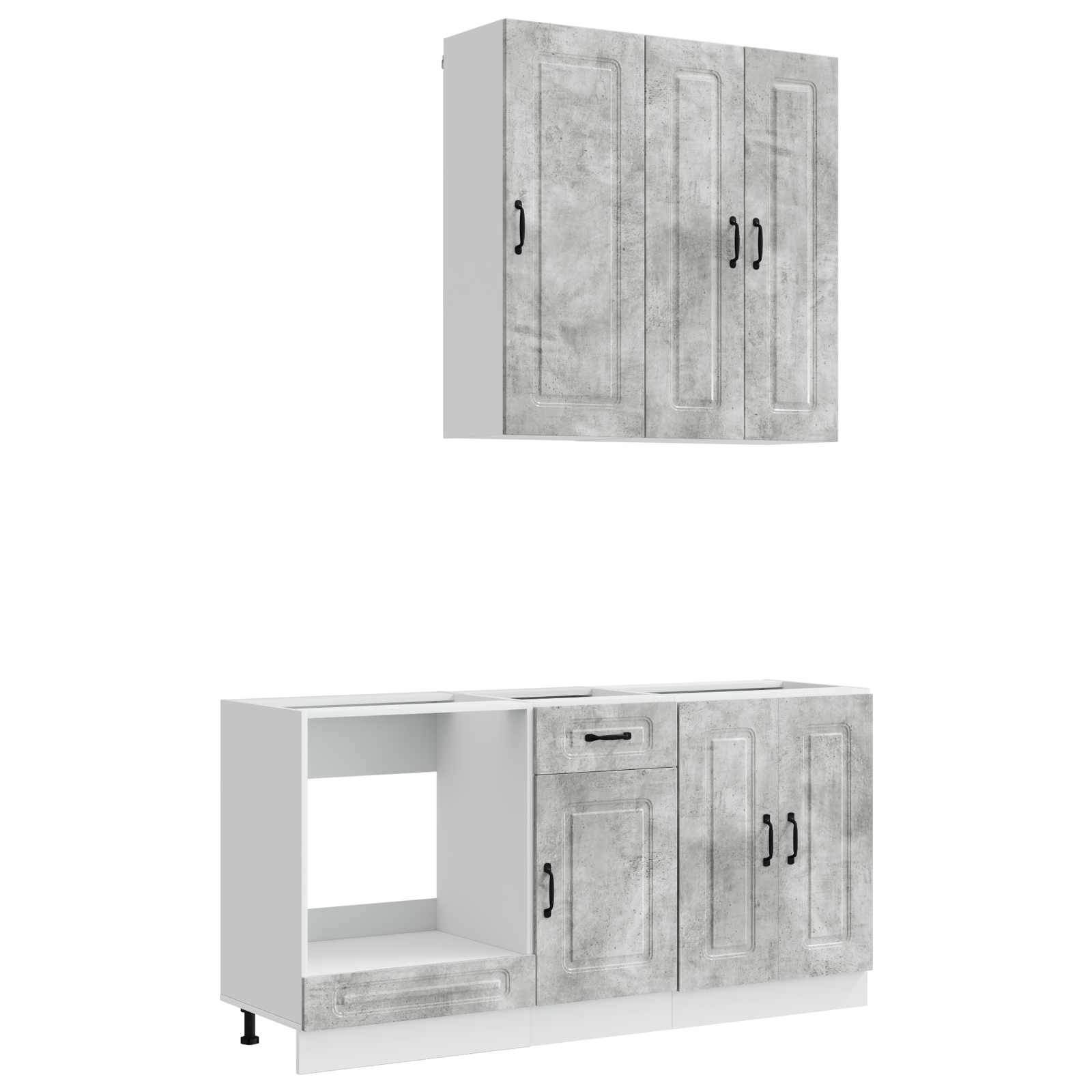 Kuhinjska jedinica KALMAR 5 pcs Betonska siva Konstruirano drvo