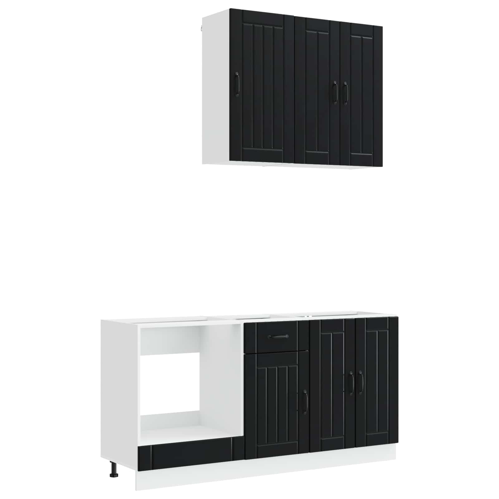 Kuhinjska jedinica LUCCA 5 pcs Crna Konstruirano drvo