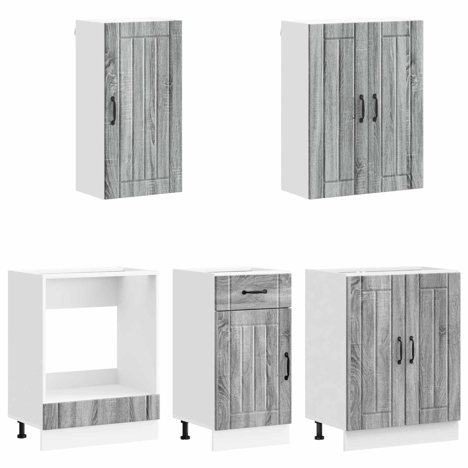 Kuhinjska jedinica LUCCA 5 pcs Siva Sonoma Konstruirano drvo