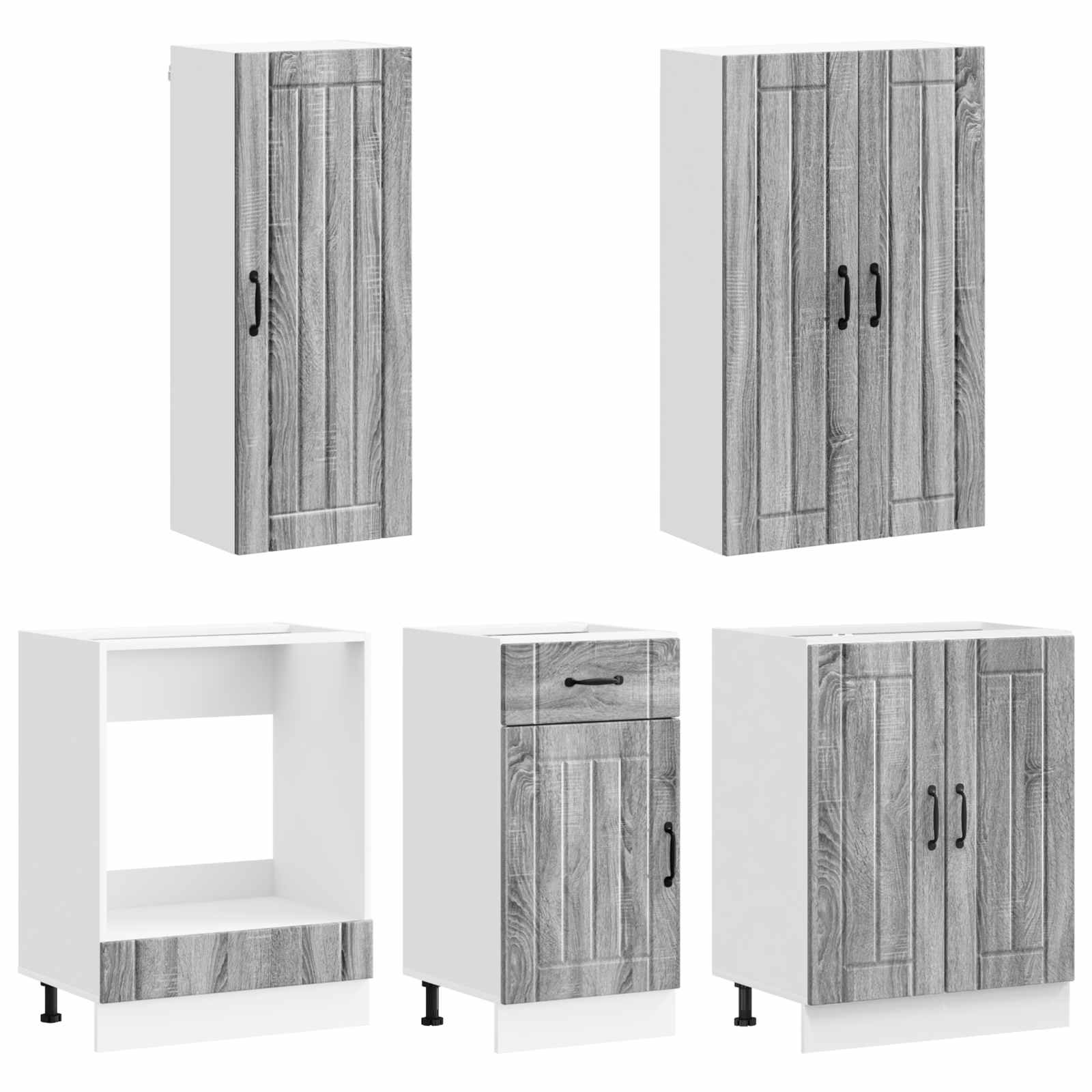 Kuhinjska jedinica LUCCA 5 pcs Siva Sonoma Konstruirano drvo