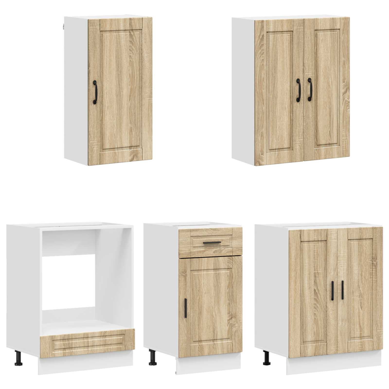 Kuhinjska jedinica PORTO 5 pcs Hrast sonoma Konstruirano drvo