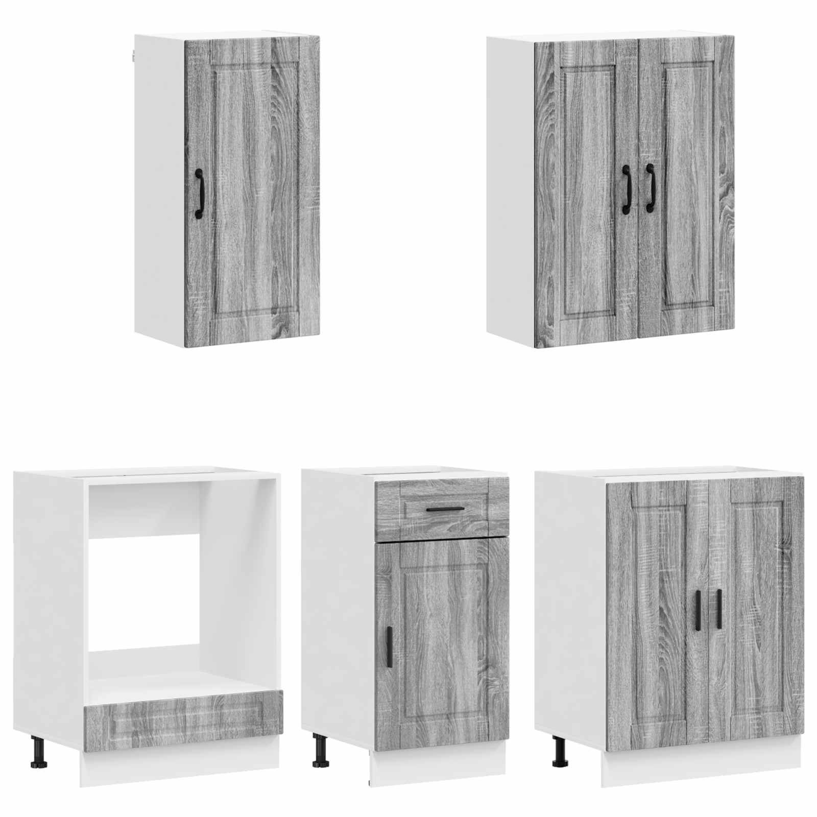 Kuhinjska jedinica PORTO 5 pcs Siva Sonoma Konstruirano drvo