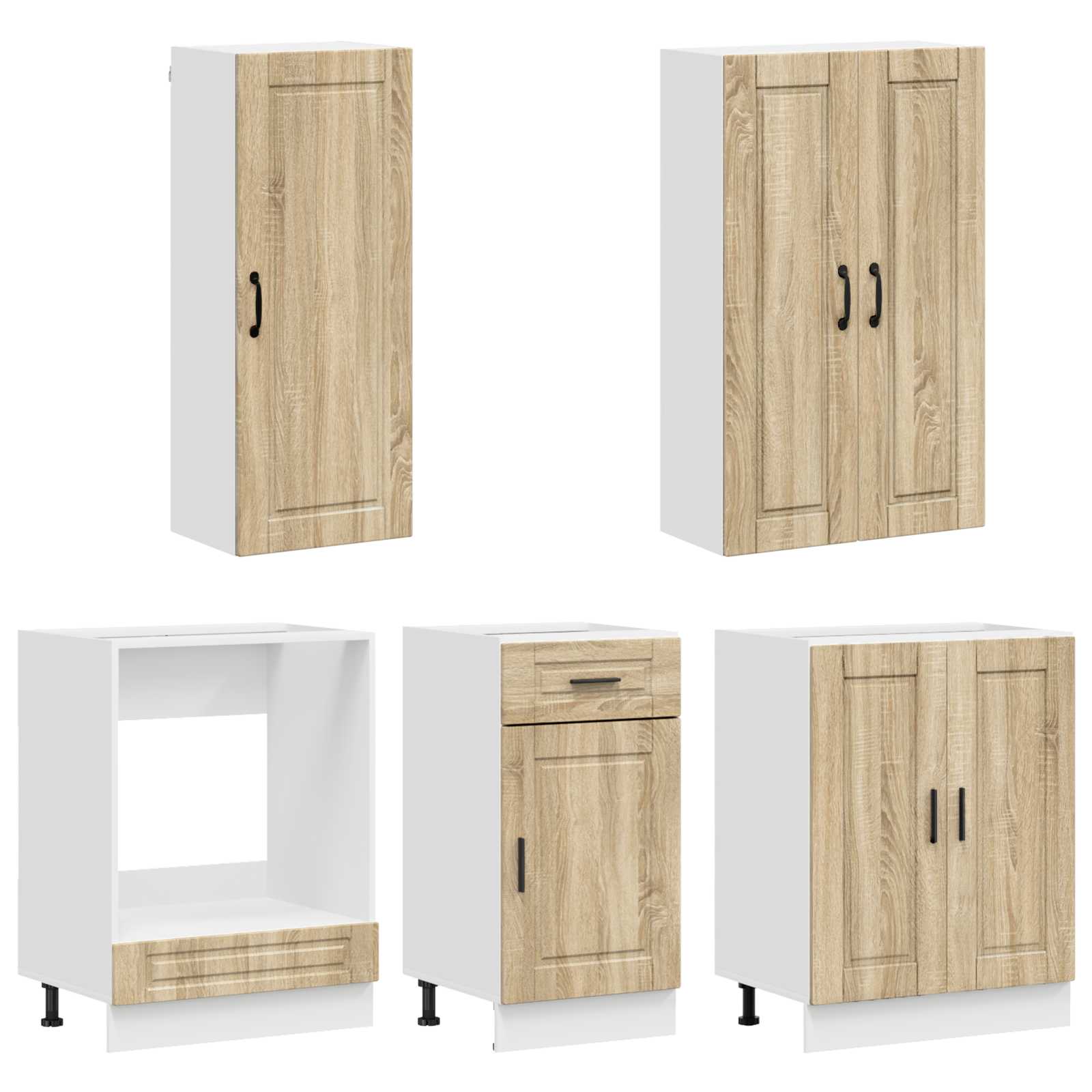 Kuhinjska jedinica PORTO 5 pcs Hrast sonoma Konstruirano drvo