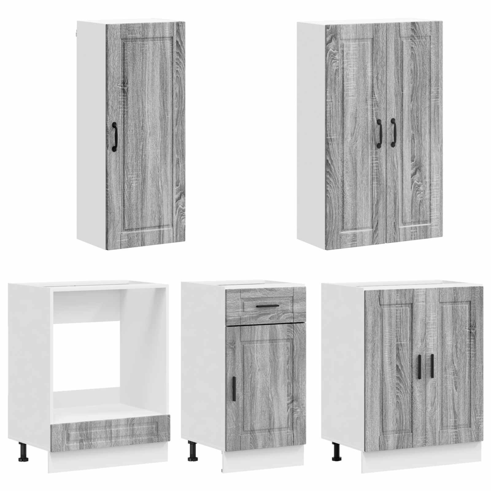 Kuhinjska jedinica PORTO 5 pcs Siva Sonoma Konstruirano drvo