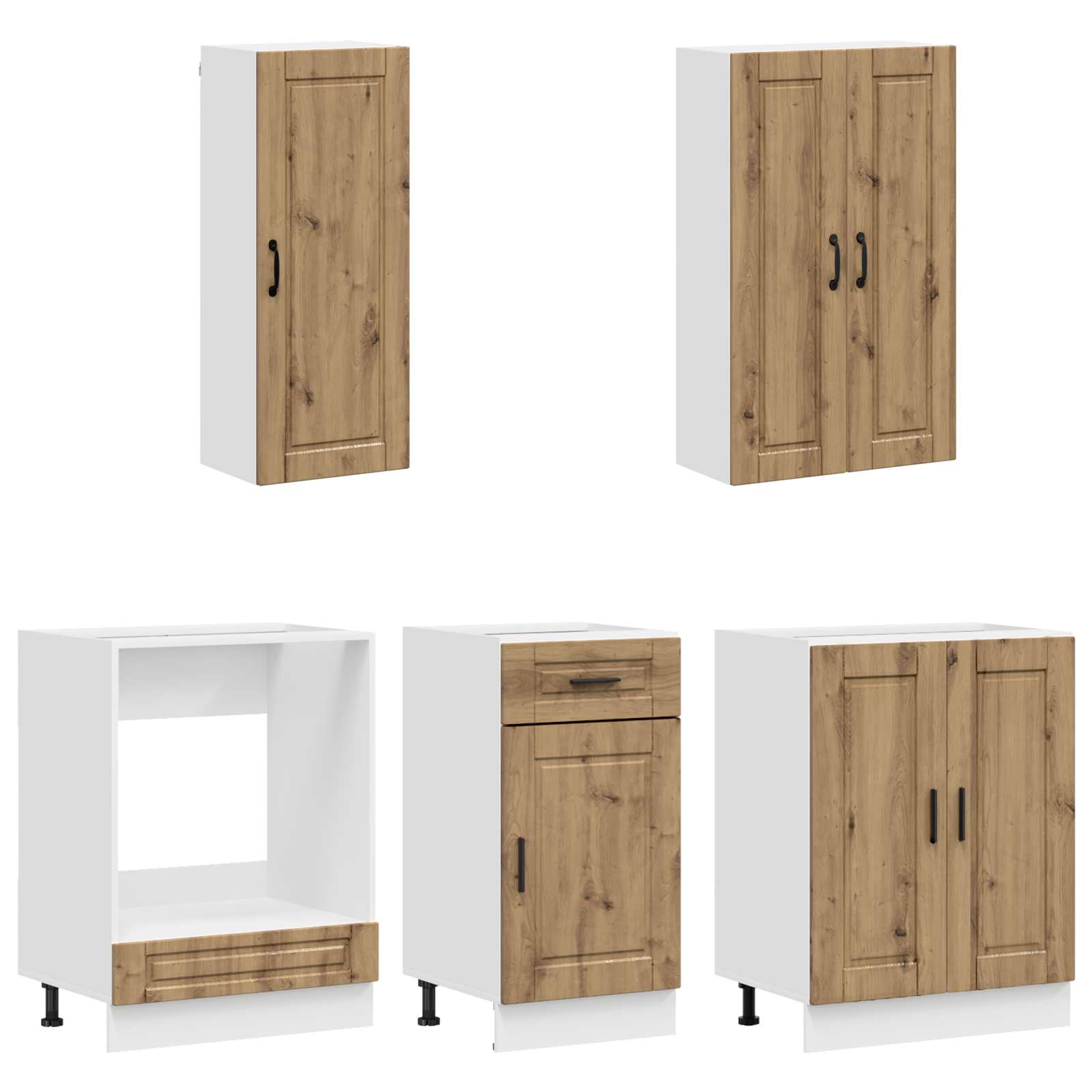 Kuhinjska jedinica PORTO 5 pcs Hrast artisan Konstruirano drvo