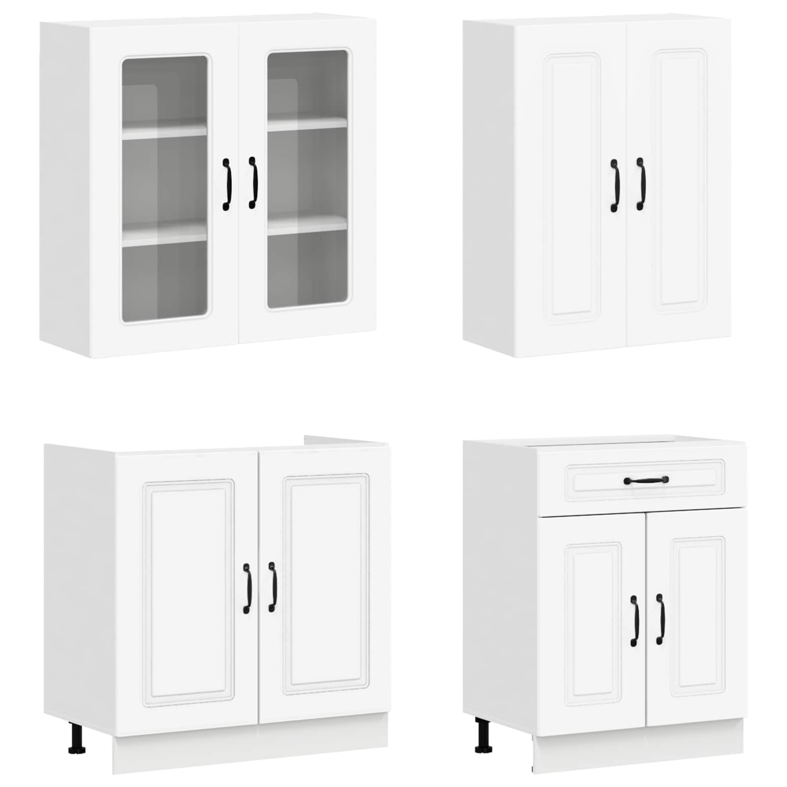 Kuhinjska jedinica KALMAR 4 pcs Bijela Konstruirano drvo