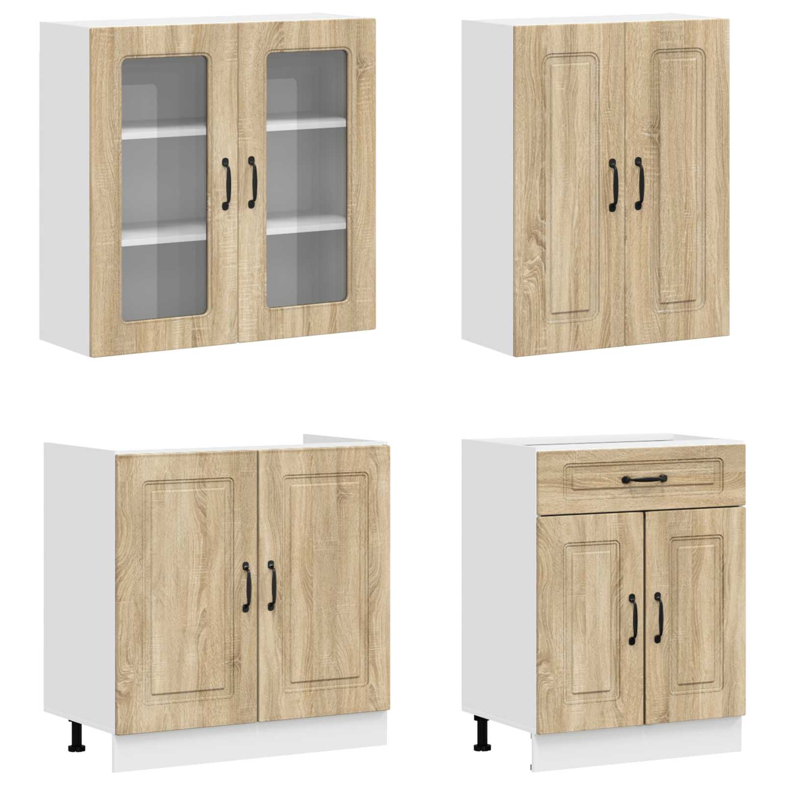 Kuhinjska jedinica KALMAR 4 pcs Hrast sonoma Konstruirano drvo