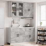 Kuhinjska jedinica LUCCA 4 pcs Betonska siva Konstruirano drvo