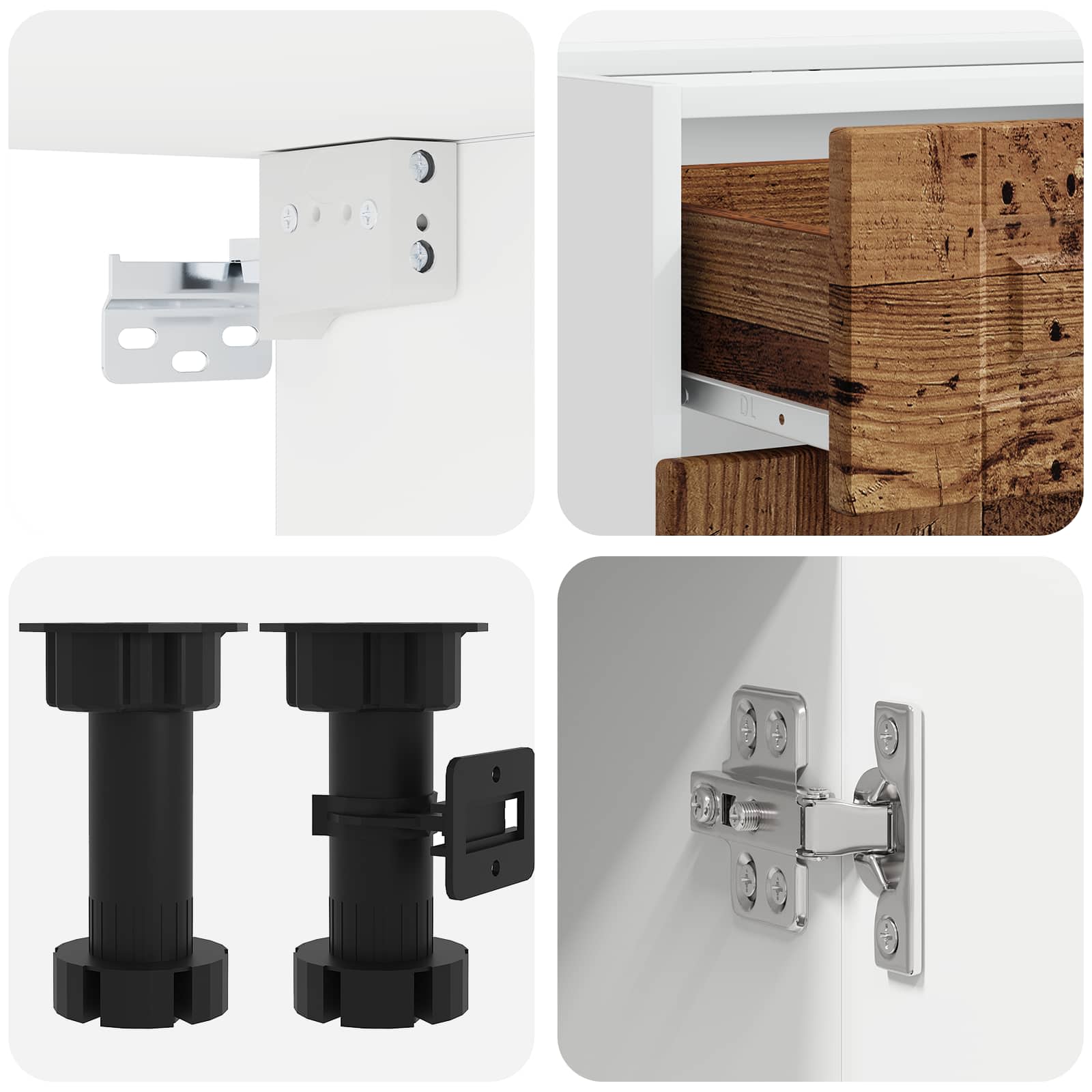 Kuhinjska jedinica PORTO 4 pcs Staro drvo Konstruirano drvo