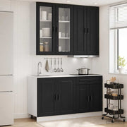 Kuhinjska jedinica PORTO 4 kom. Crna Konstruirano drvo
