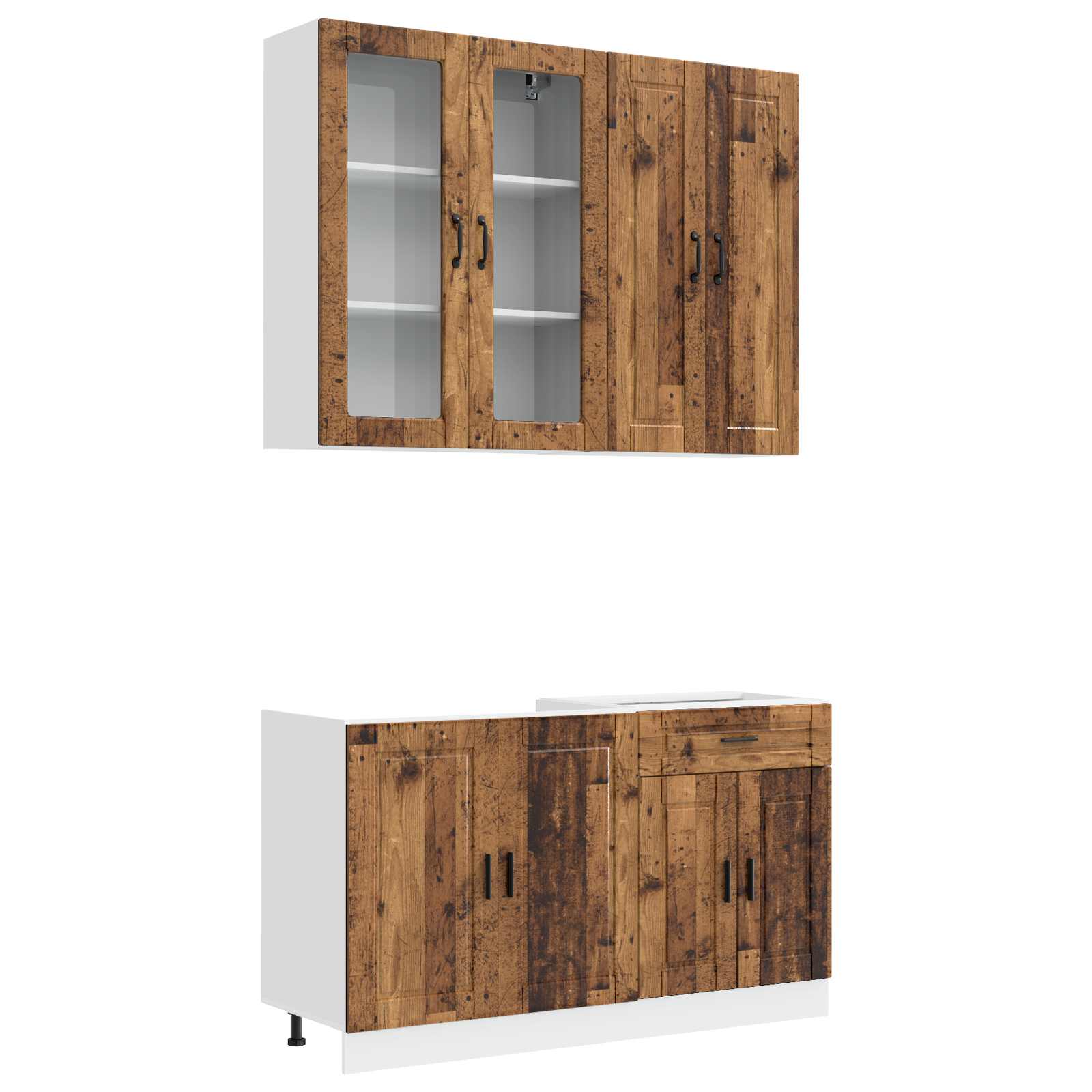 Kuhinjska jedinica PORTO 4 pcs Staro drvo Konstruirano drvo