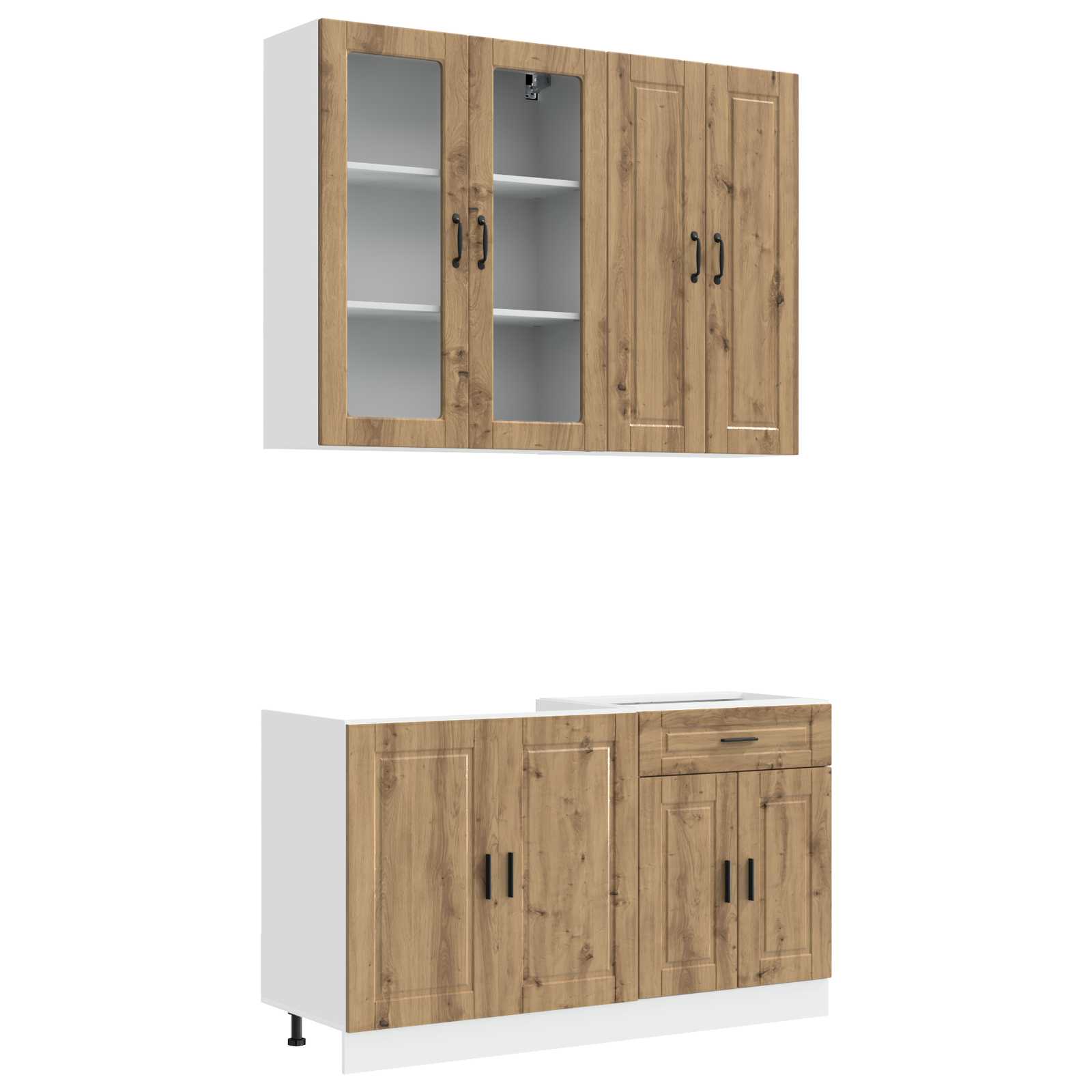 Kuhinjska jedinica PORTO 4 pcs Hrast artisan Konstruirano drvo