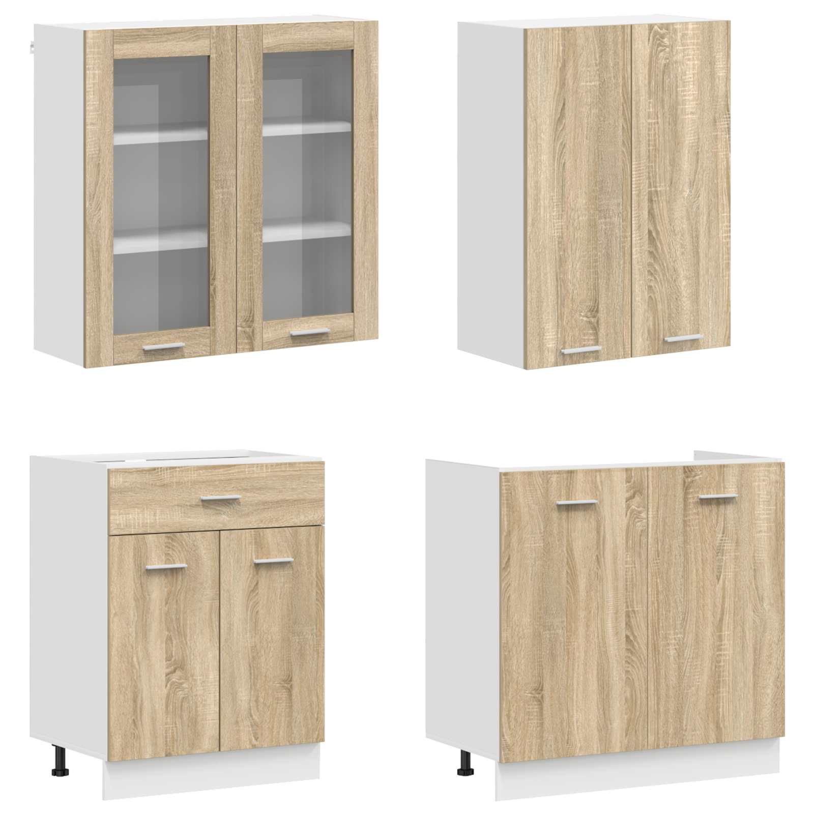 Kuhinjska jedinica LYON 4 pcs Hrast sonoma Konstruirano drvo