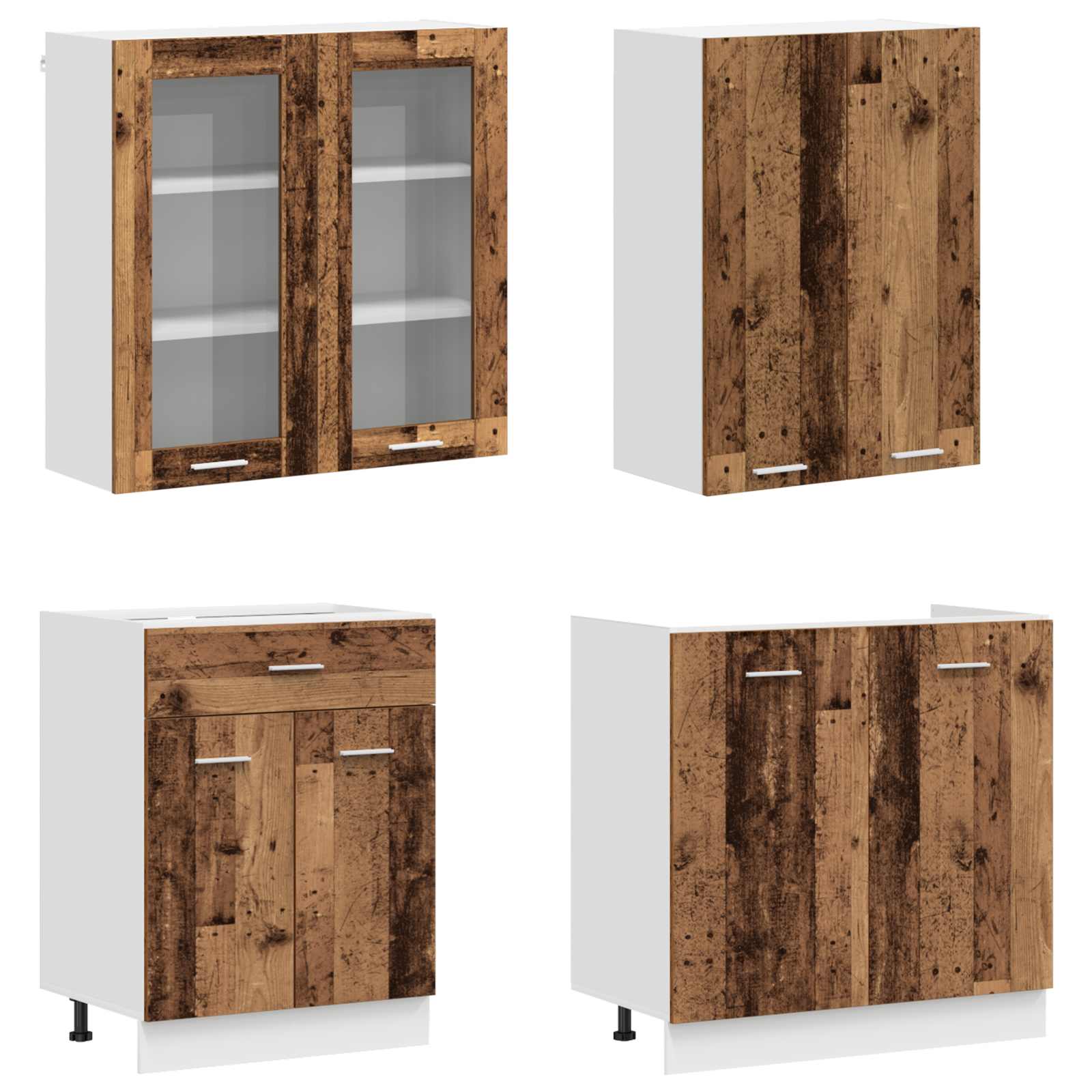 Kuhinjska jedinica LYON 4 pcs Staro drvo Konstruirano drvo