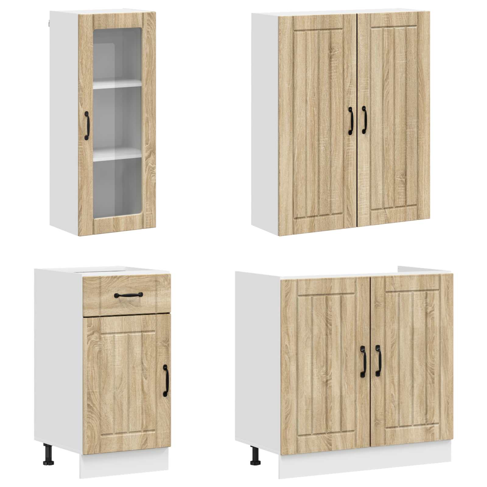 Kuhinjska jedinica LUCCA 8 pcs Hrast sonoma Konstruirano drvo