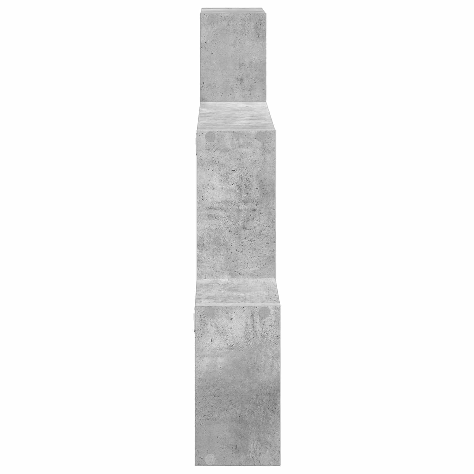 Polica na zidu Zidna montaža Betonska siva 91,5 x 15 x 76 cm