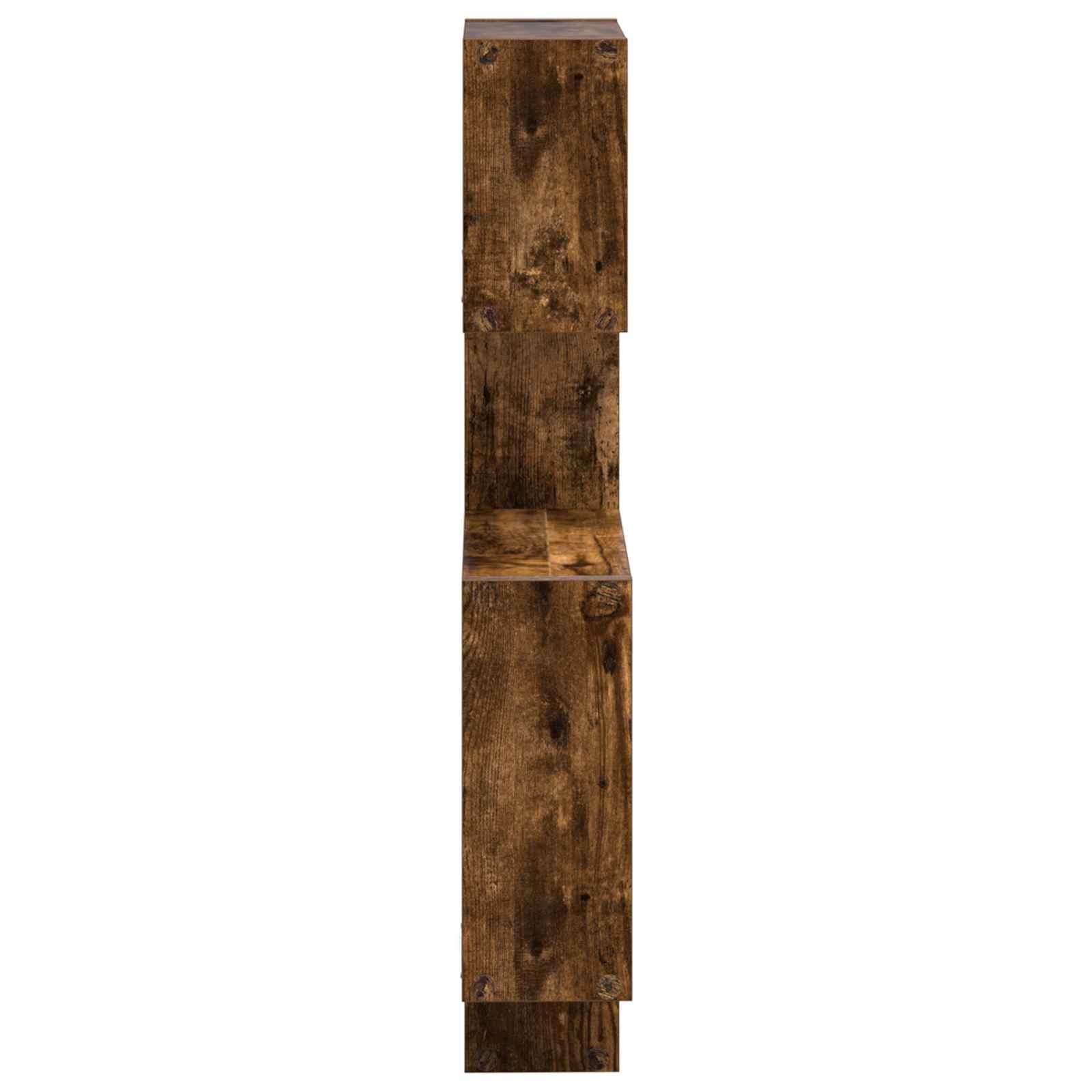 Police u obliku zida Zidna montaža Smeđa 64 x 13,5 x 91,5 cm