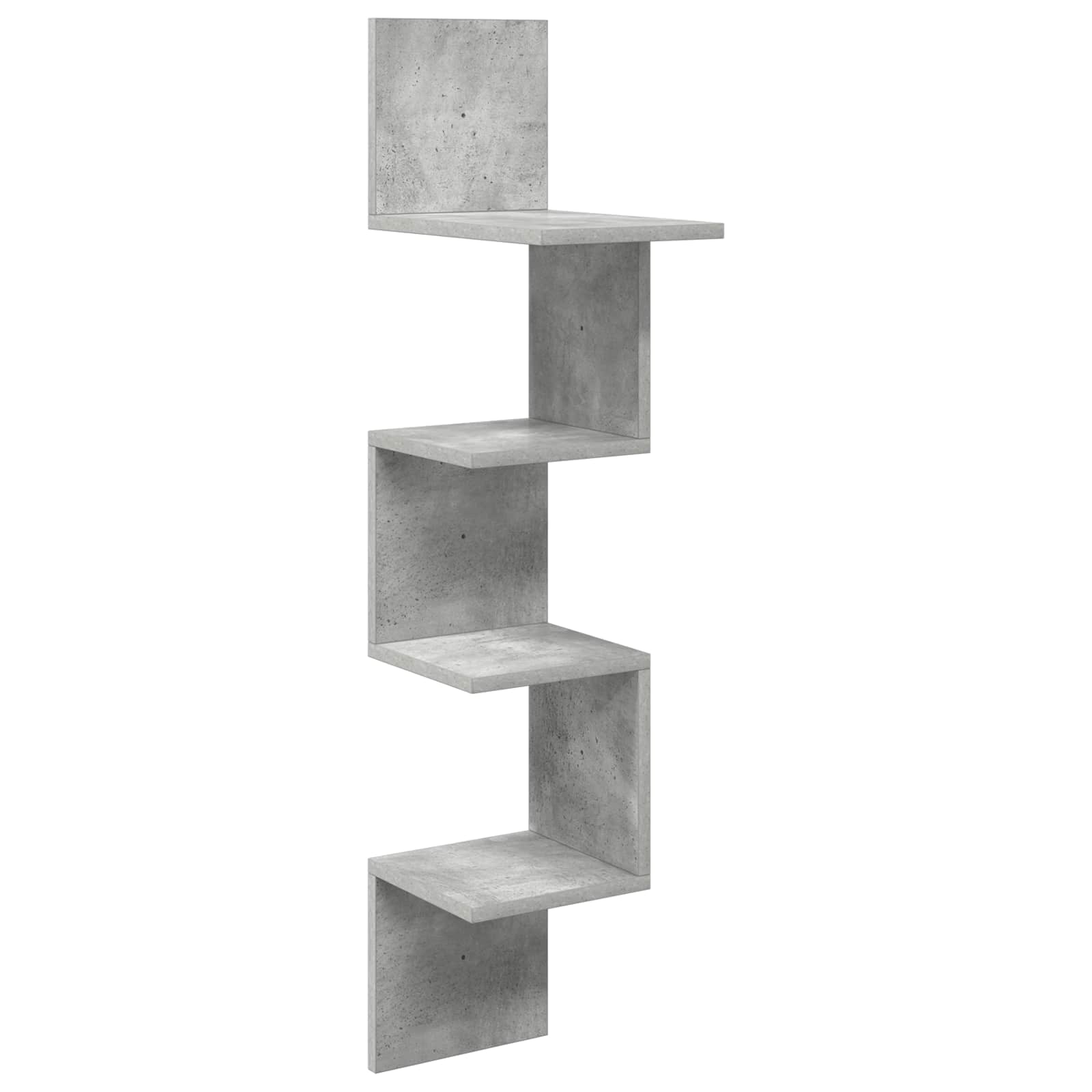 Polica na zidu Zidna montaža Betonska siva 32 x 21 x 107 cm
