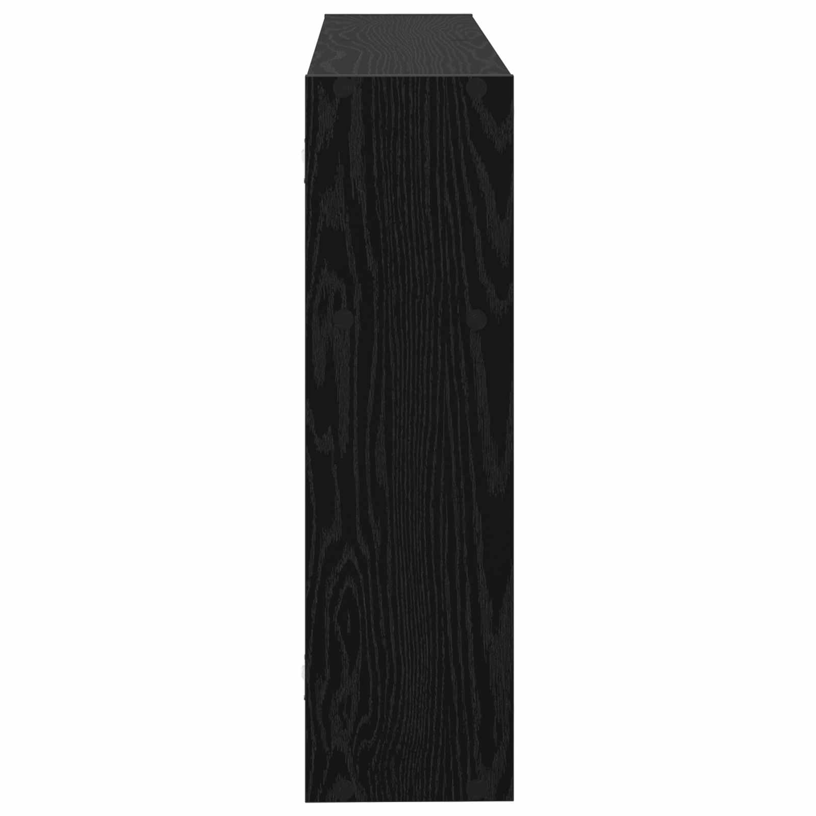 Polica na zidu Zidna montaža Crna 95 x 20 x 69,5 cm