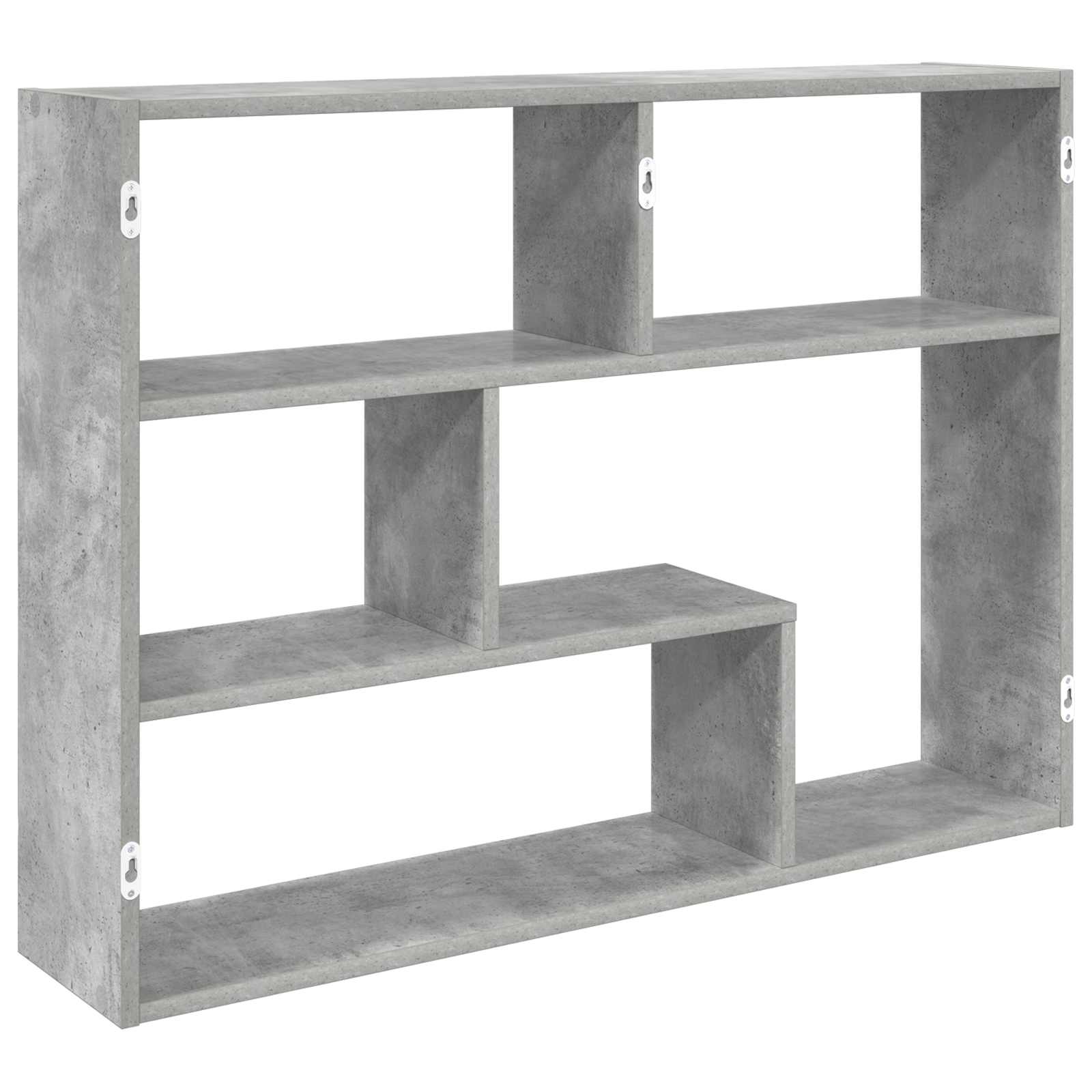 Polica na zidu Zidna montaža Betonska siva 95 x 20 x 69,5 cm