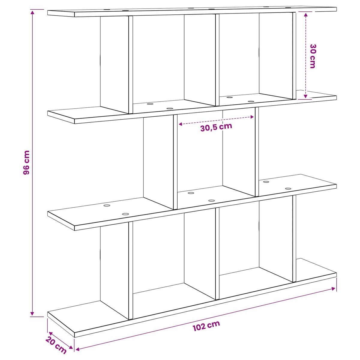 Polica na zidu Staro drvo 102 x 20 x 96 cm Konstruirano drvo