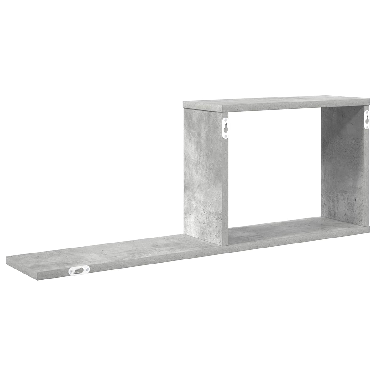 Plutajuće police 2 kom. Betonska siva 80 x 15 x 30 cm