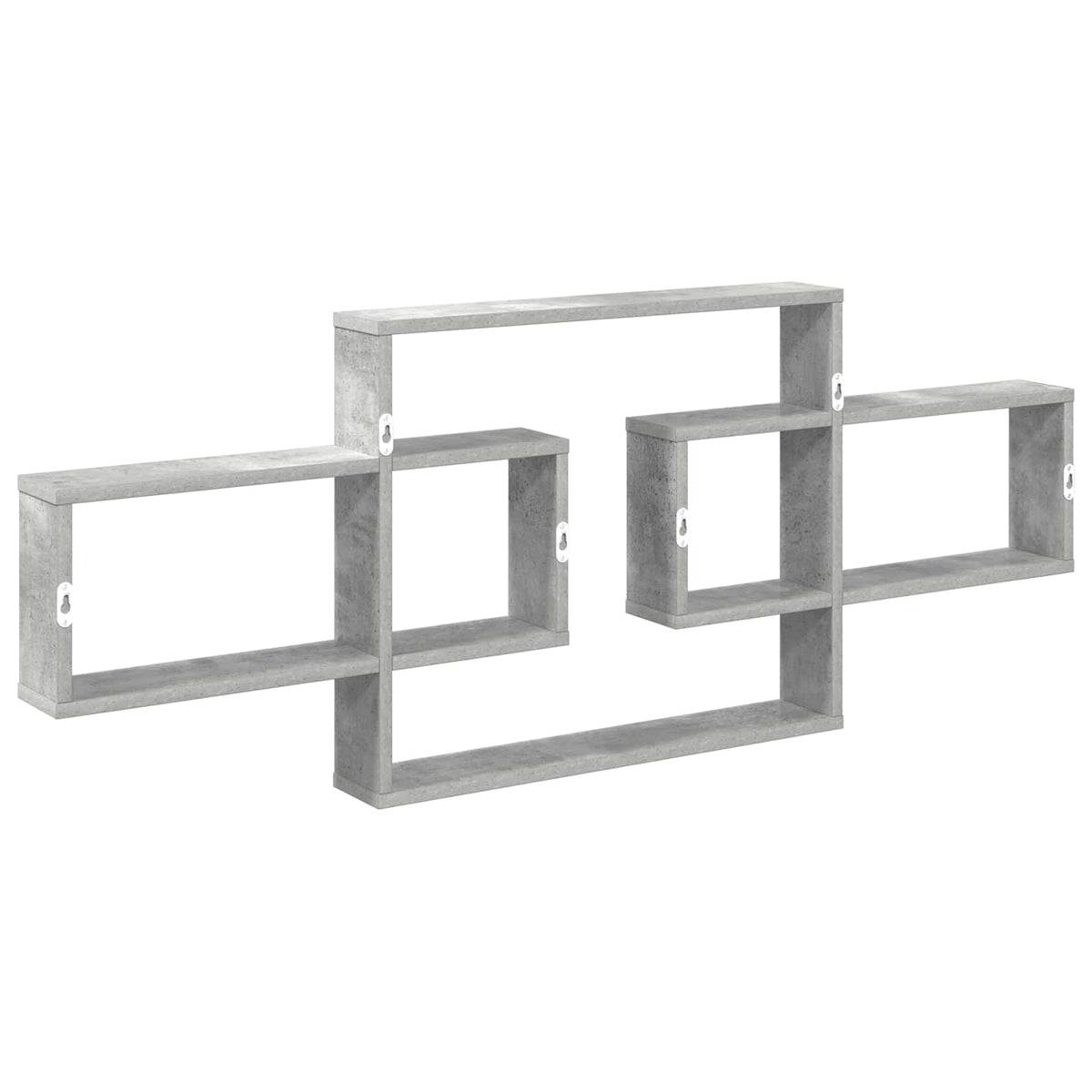 Polica na zidu Betonska siva 130 x 10 x 50 cm Konstruirano drvo