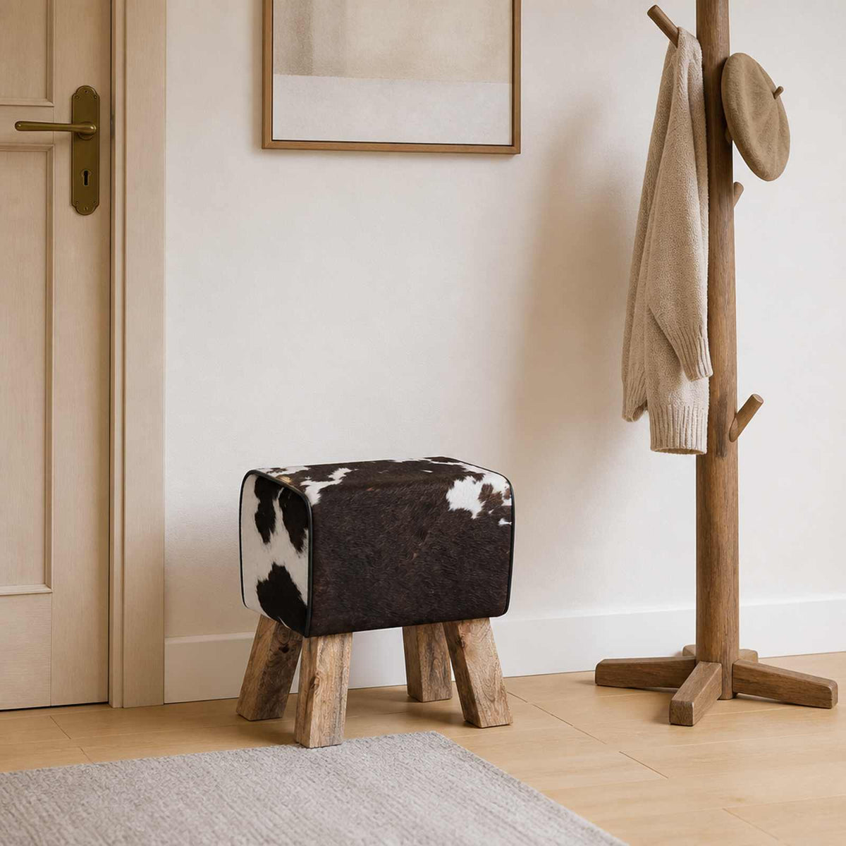 klupa 110 x 30 x 45 cm Prava koža