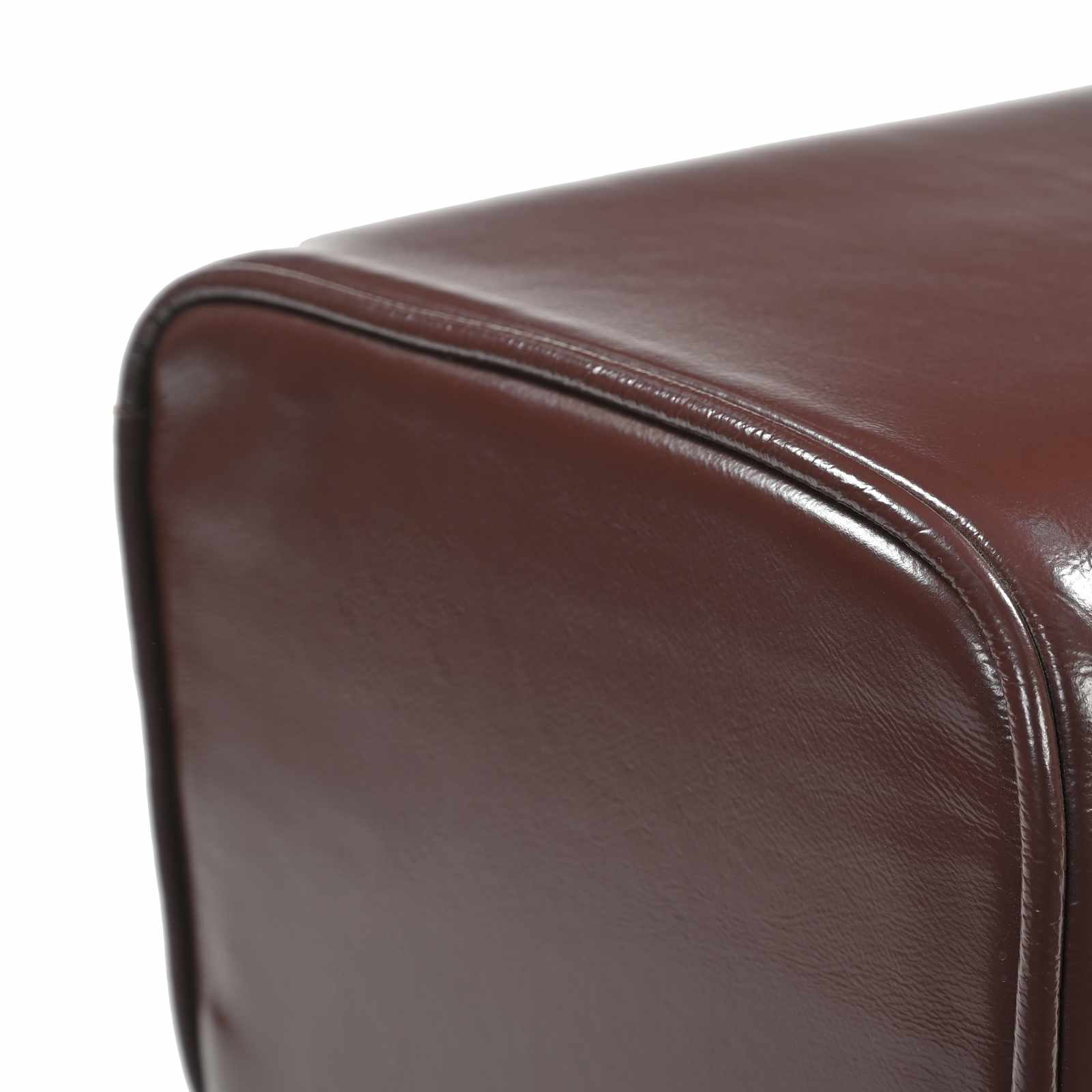 klupa Tamno smeđa 110 x 30 x 45 cm Prava koža