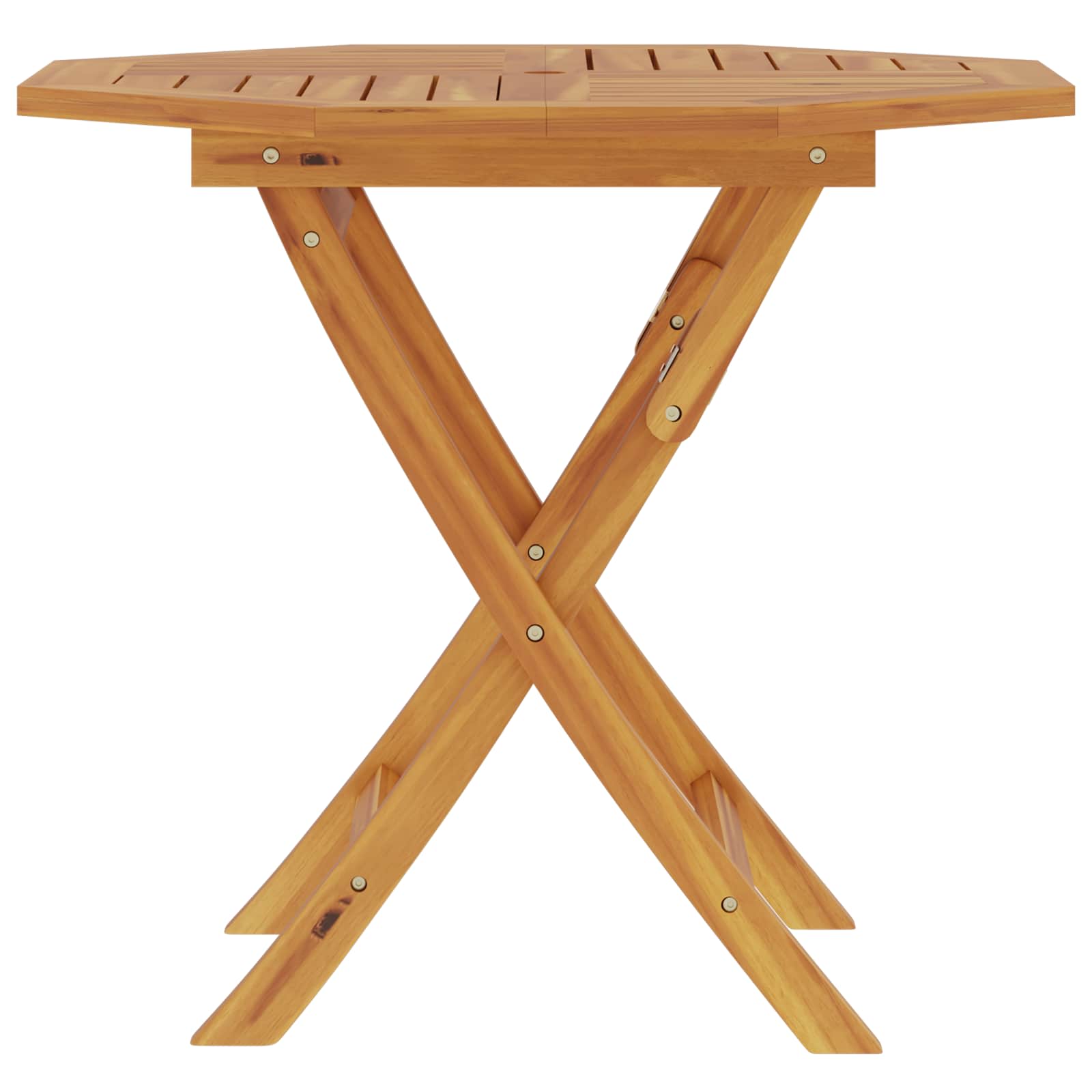 Preklopni vrtni stol Prirodna 90 x 90 x 75 cm Čvrsto teak drvo