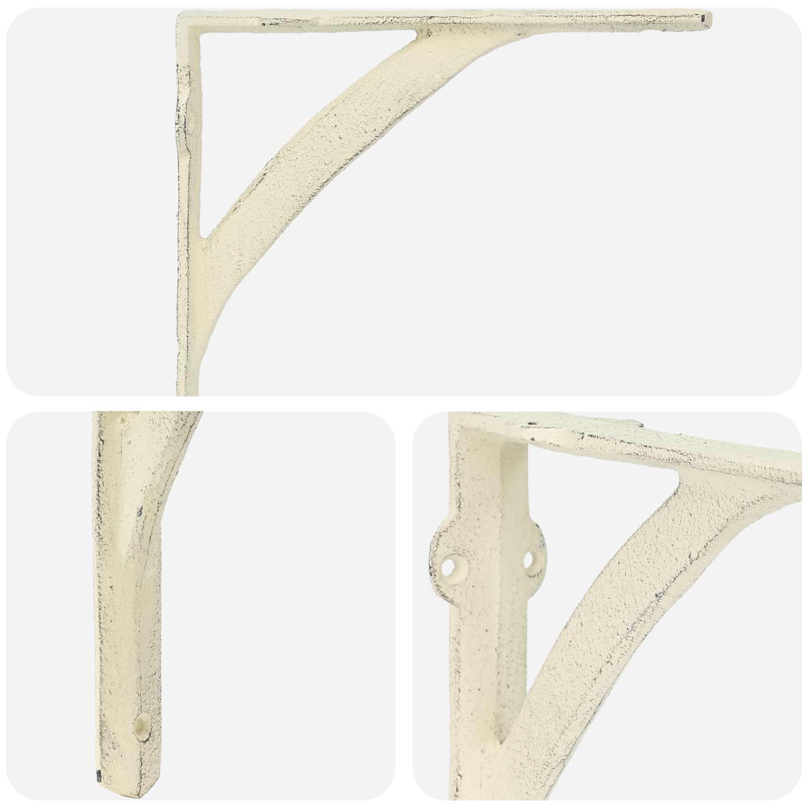 Nosači za zidne police 2 kom. Antič White 14.5 x 14.5 x 3.5 cm