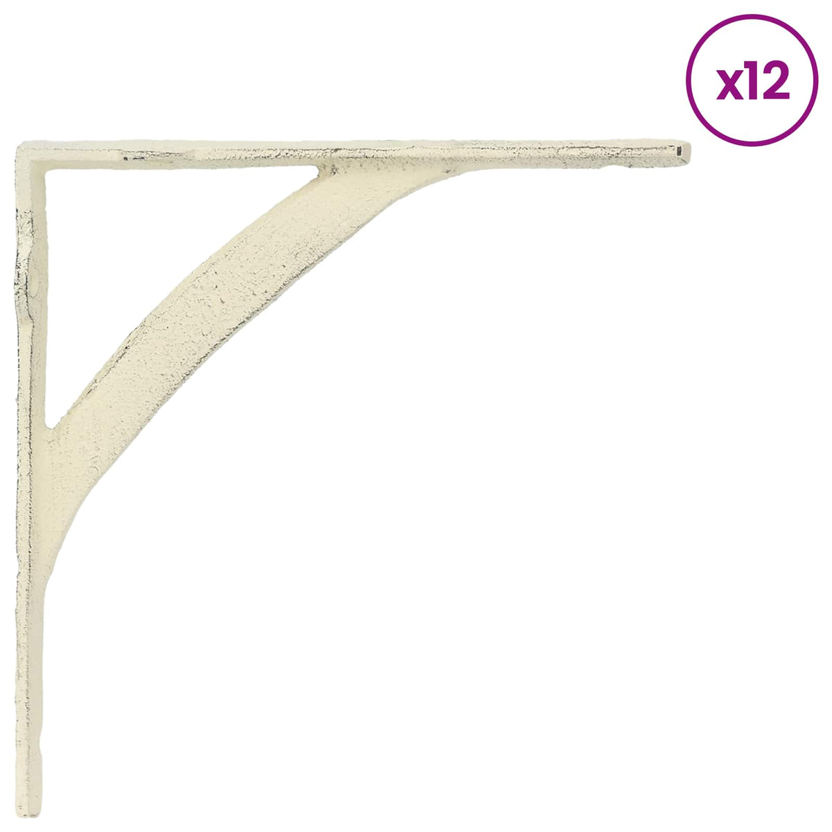 Nosači za zidne police 12 kom. Antič White 14.5 x 14.5 x 3.5 cm