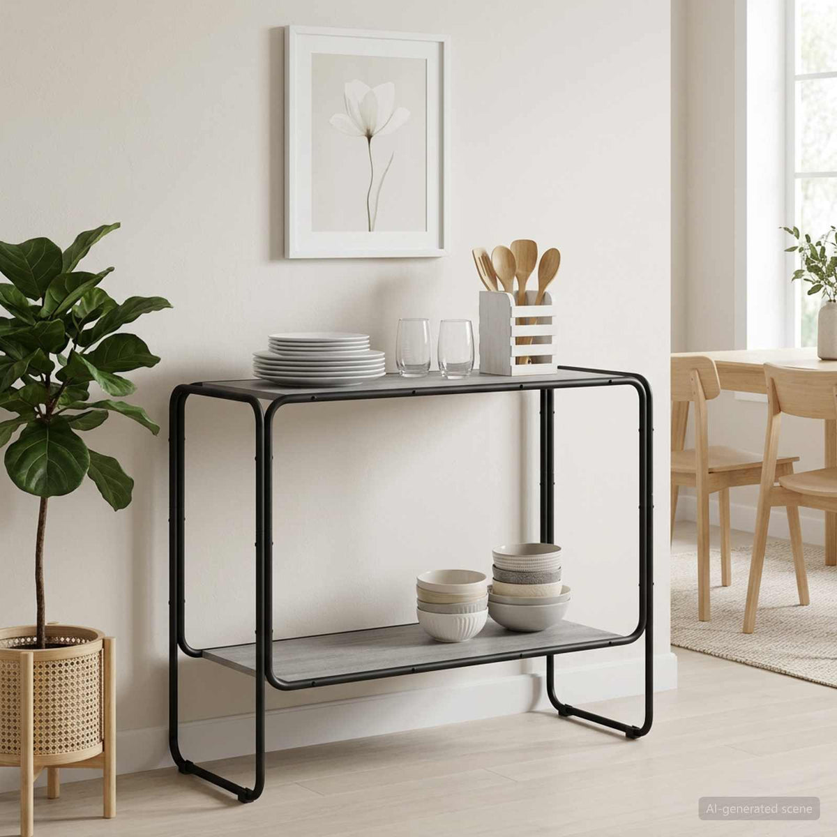 Komoda Siva Sonoma 93.5 x 38 x 75 cm Prerađeno drvo