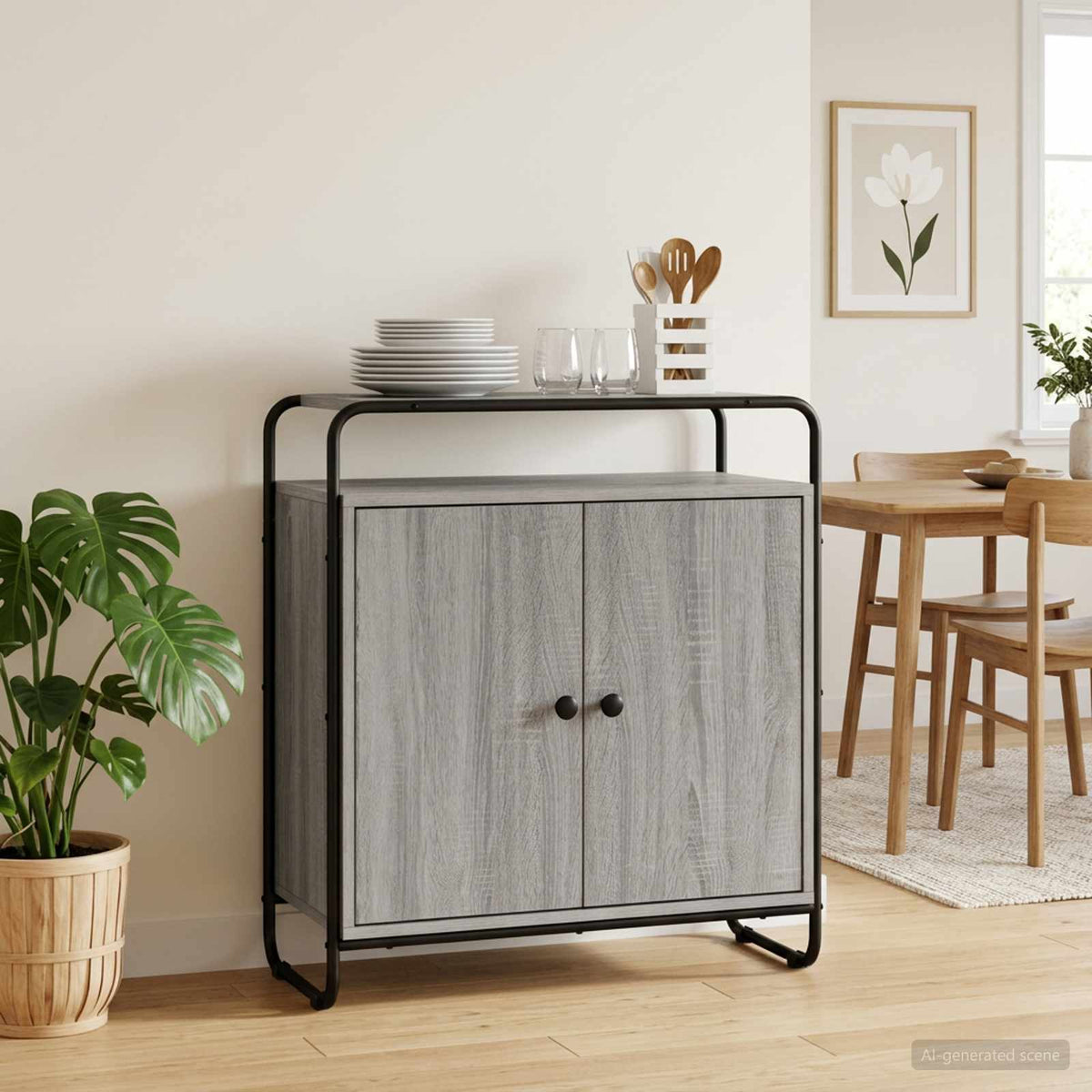 Komoda Siva Sonoma 68 x 35 x 75 cm Konstruirano drvo