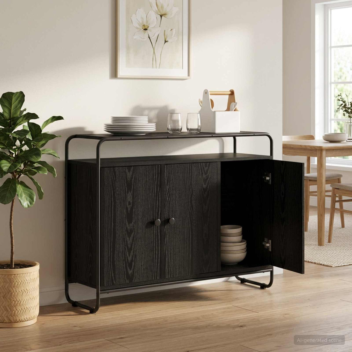 Komoda Crni hrast 102 x 35 x 75 cm Konstruirano drvo