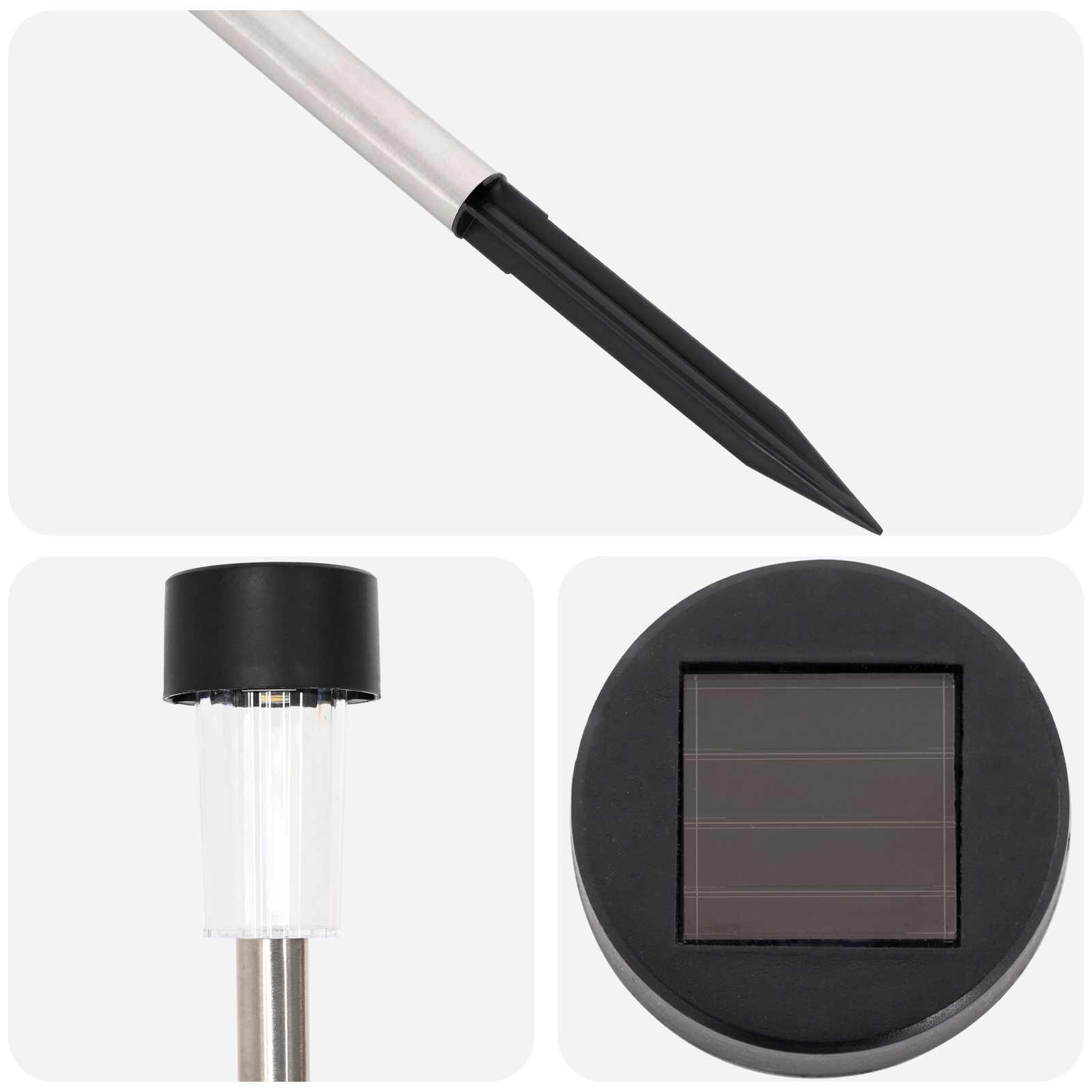 Solarna svjetla za vanjsku upotrebu s tlošcem 6 pcs 29,5 cm