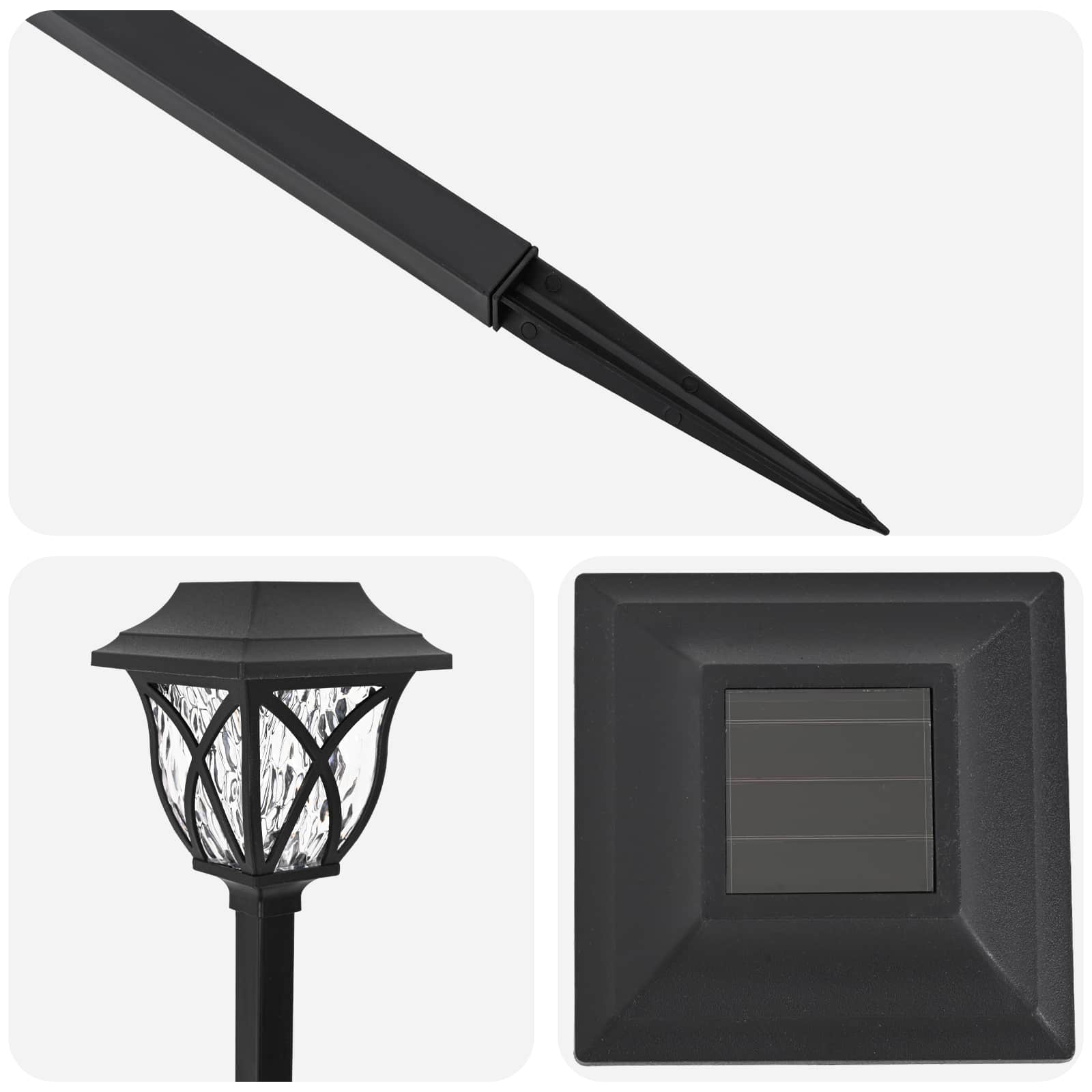 Solarna svjetla za vanjsku upotrebu s tlošcem 24 pcs 42 cm PP