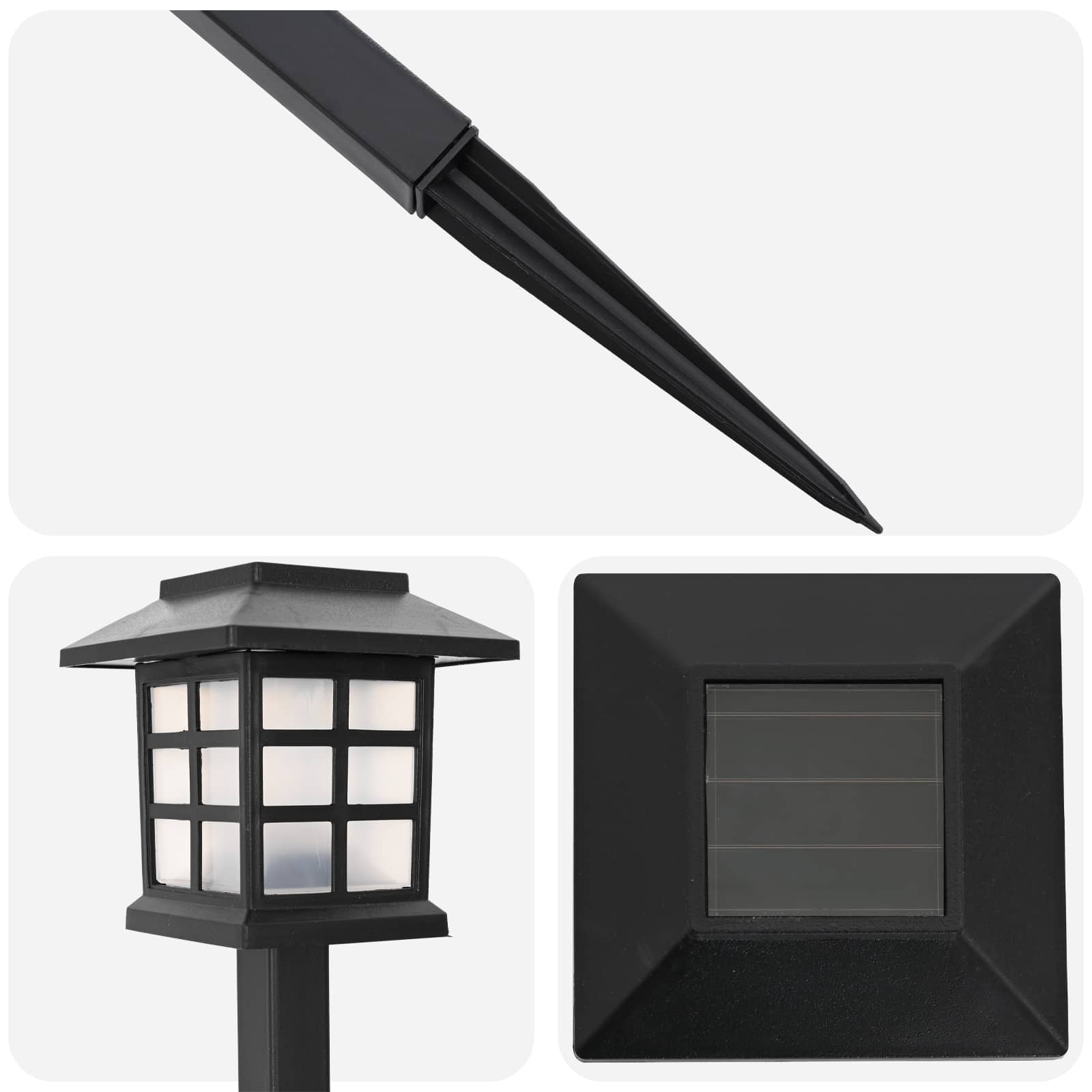 Solarna svjetla za vanjsku upotrebu s tlošcem 12 pcs 38,5 cm PP