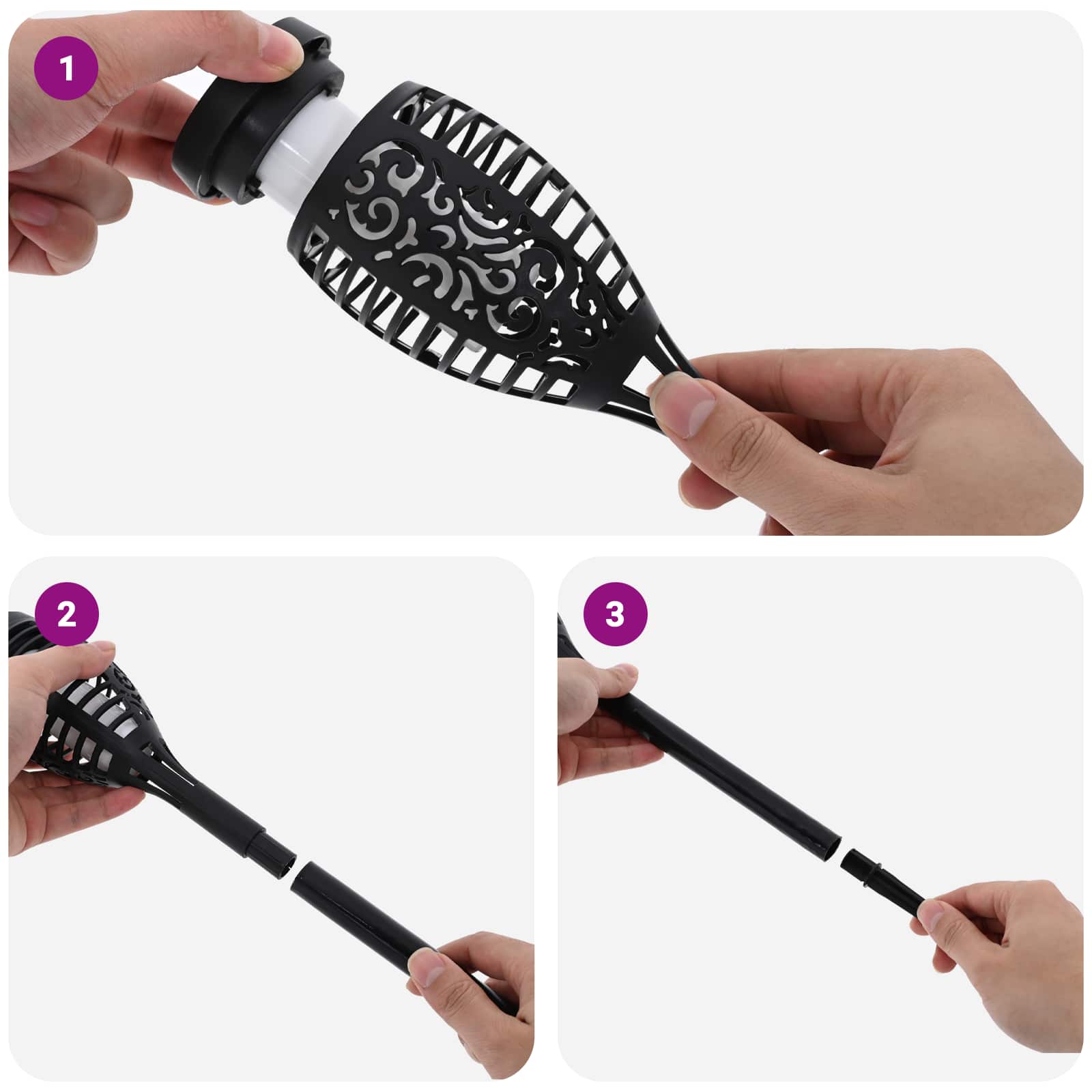 Solarna svjetla za vanjsku upotrebu s tlošcem 6 pcs 47,5 cm ABS