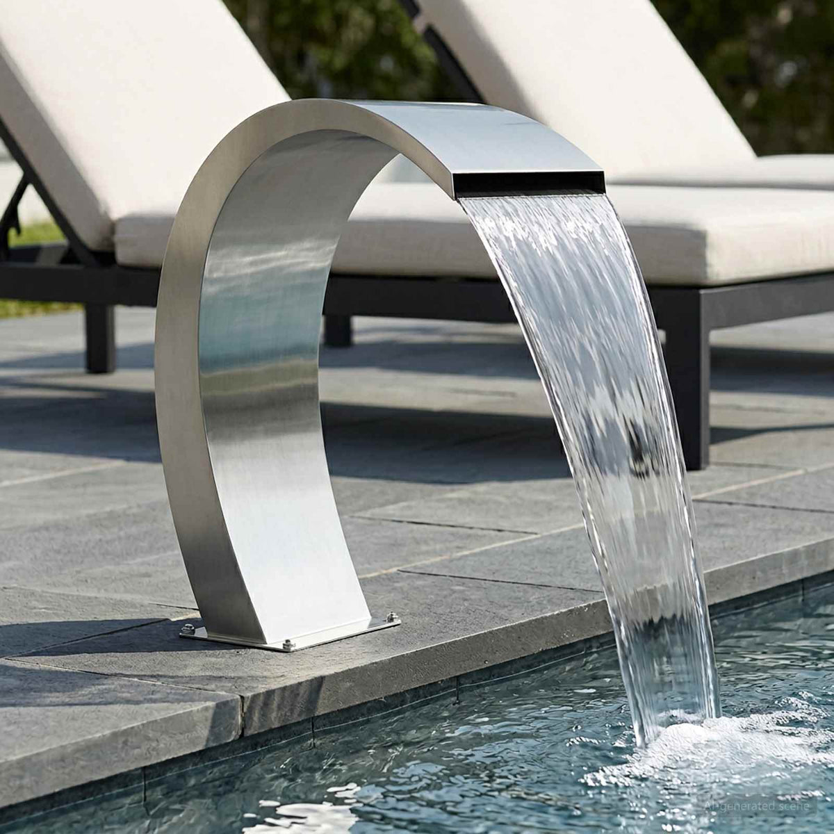 Fontana u Bazenu Srebrna 60 x 30 x 70 cm Nehrđajući čelik