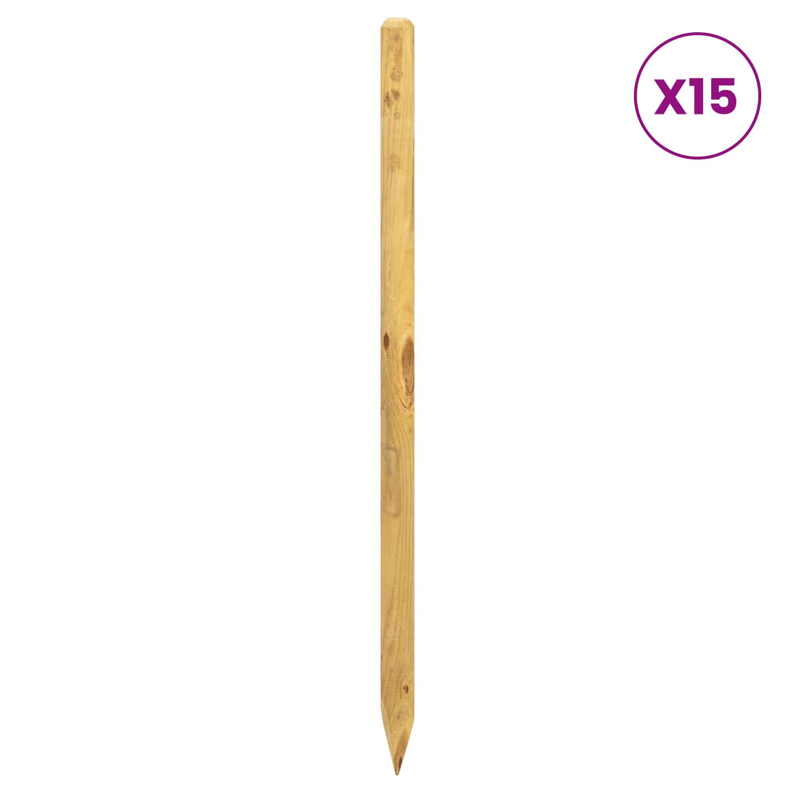 Ograde 15 kom. Zelena 150 cm Masivna borovina