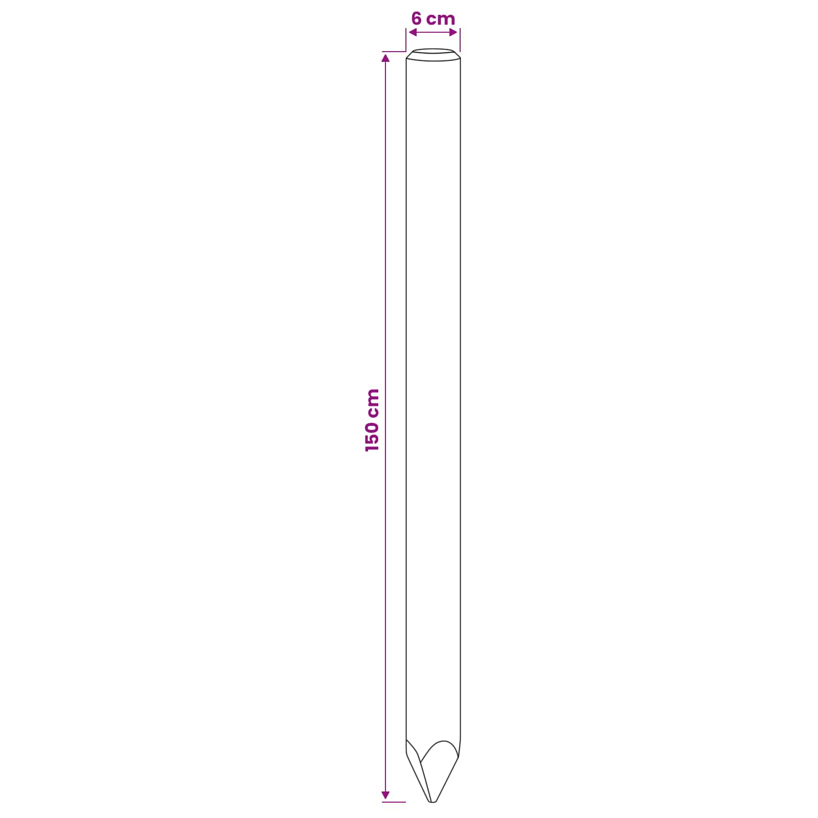 Ograde 6 kom. Zelena 150 cm Masivna borovina