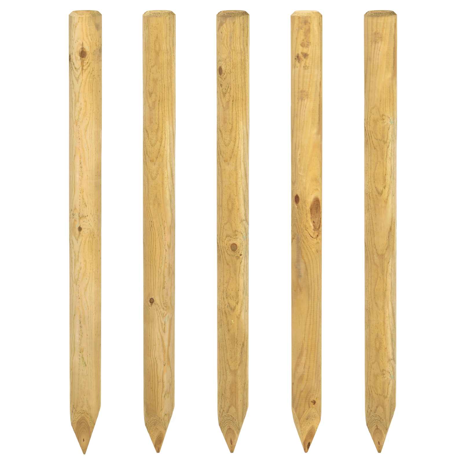 Ograde 5 kom. Zelena 120 cm Masivna borovina