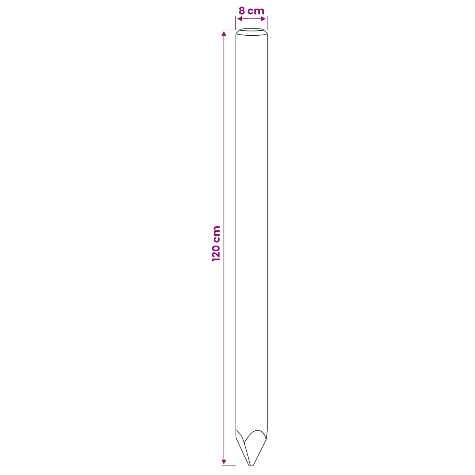 Ograde 5 kom. Zelena 120 cm Masivna borovina