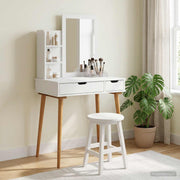 Set toaletnog stolića FAUSKE 3 kom. Bijela 76 x 50 x 143 cm