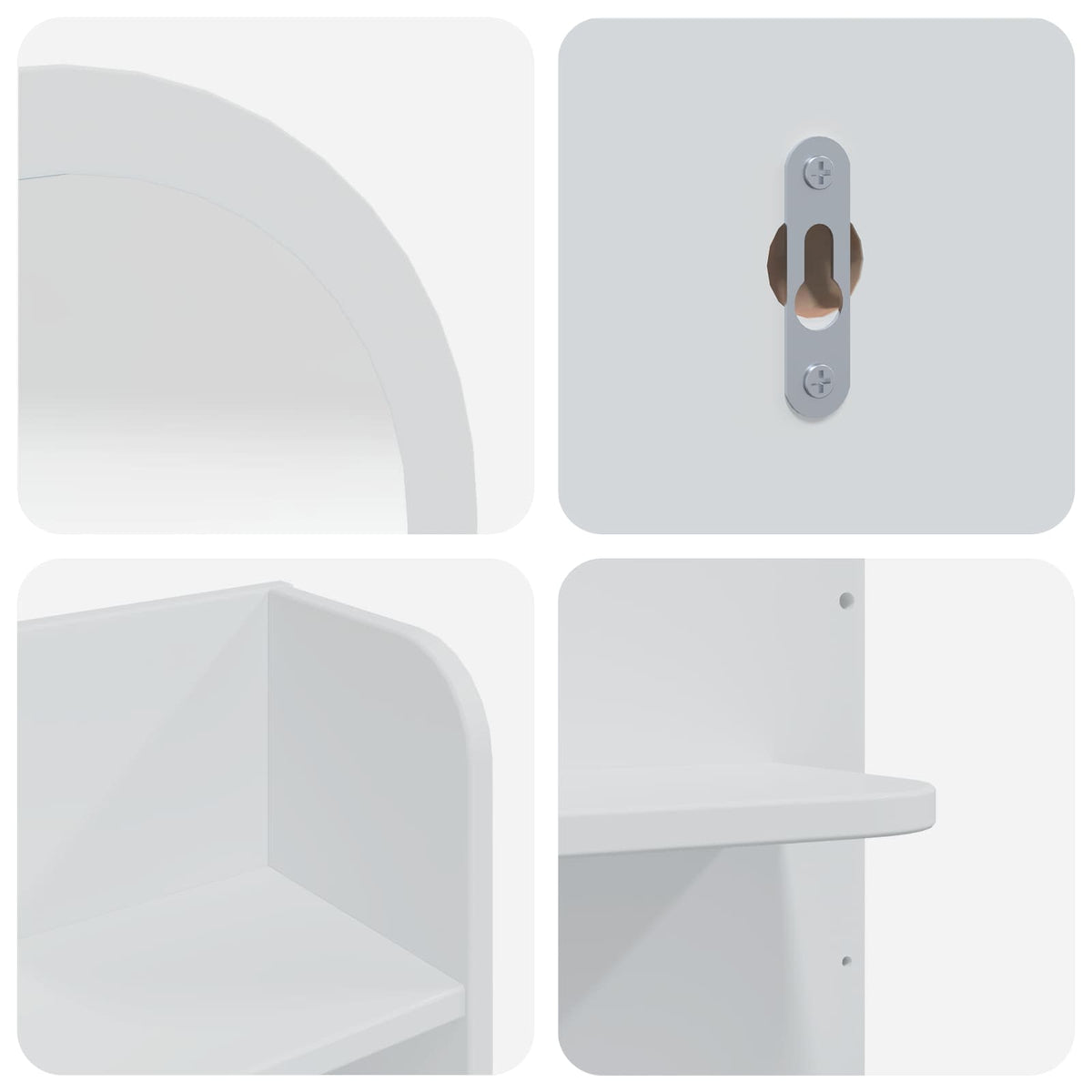 Set toaletnog stolića FAUSKE 4 kom. Bijela 100 x 50 x 143 cm